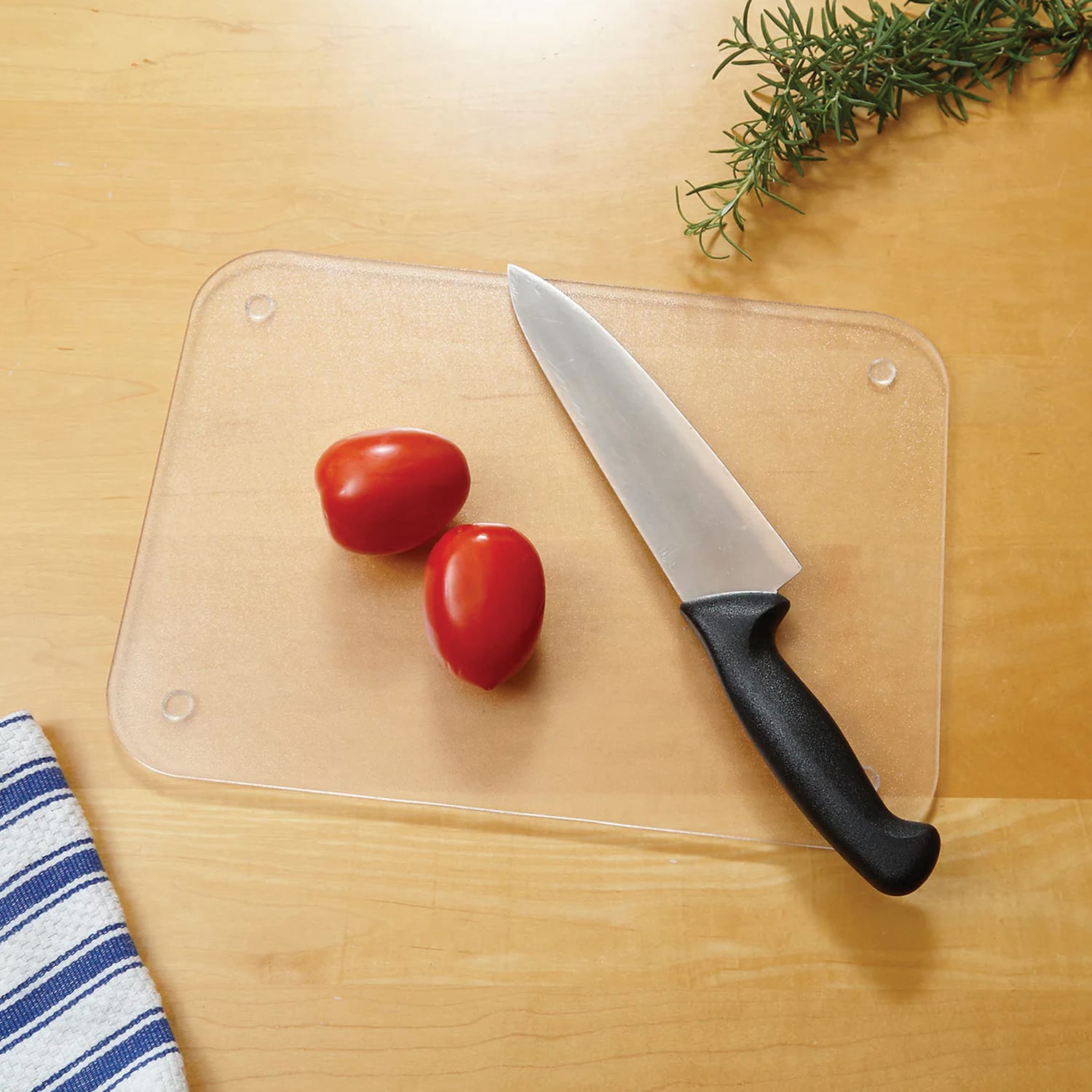 Better Houseware Small Acrylic Cutting Board, 8in x 12in, Silver - Image 4