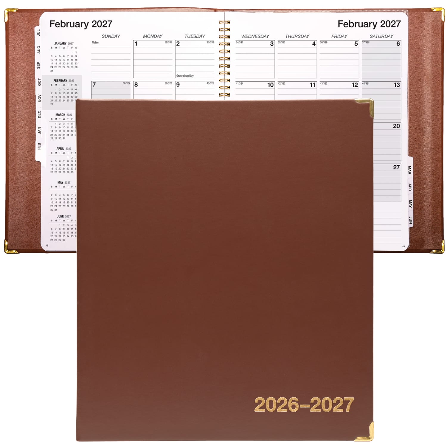 2026-2027 Excello Brands Monthly Academic Year Executive Planner, 8-1/2in x 11in, Brown, June To July, Total Qty 1 - Image 3