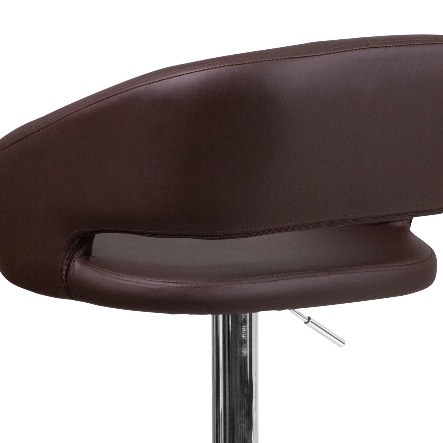 Flash Furniture Contemporary Vinyl Adjustable Height Bar Stool With Rounded Back BrownChrome PopularChairscom Flash Furniture Contemporary Vinyl Adjustable Height Bar Stool With Rounded Back BrownChrome PopularChairscom