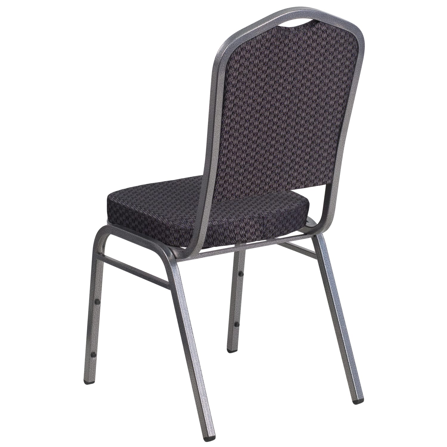 Flash Furniture HERCULES Fabric Crown Back Stacking Banquet Chair BlackSilver PopularChairscom