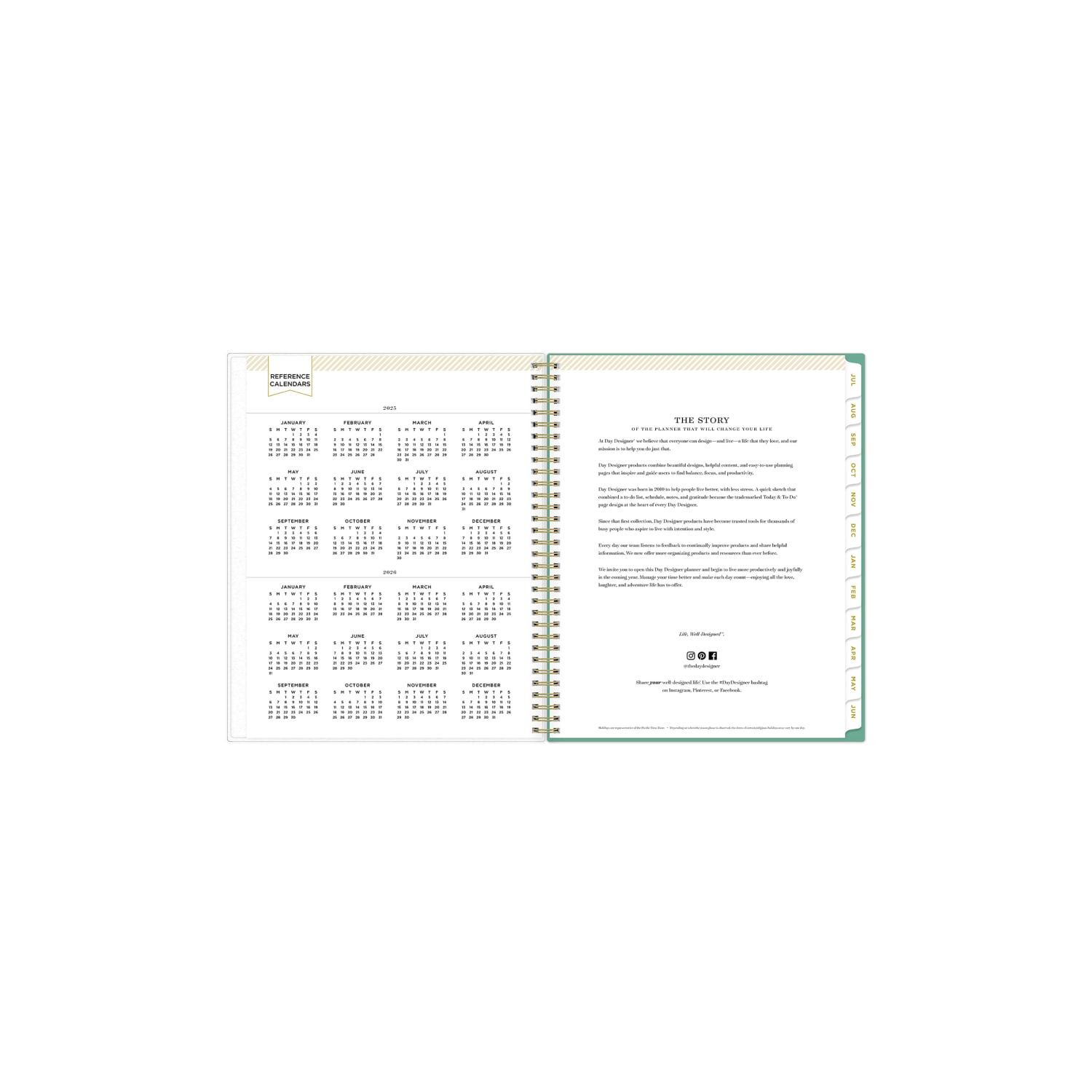 2025-2026 Day Designer Palms Frosted Weekly/Monthly Academic Planning Calendar, 8-1/2in x 11in, July 2025 to June 2026, 137891 - Image 5