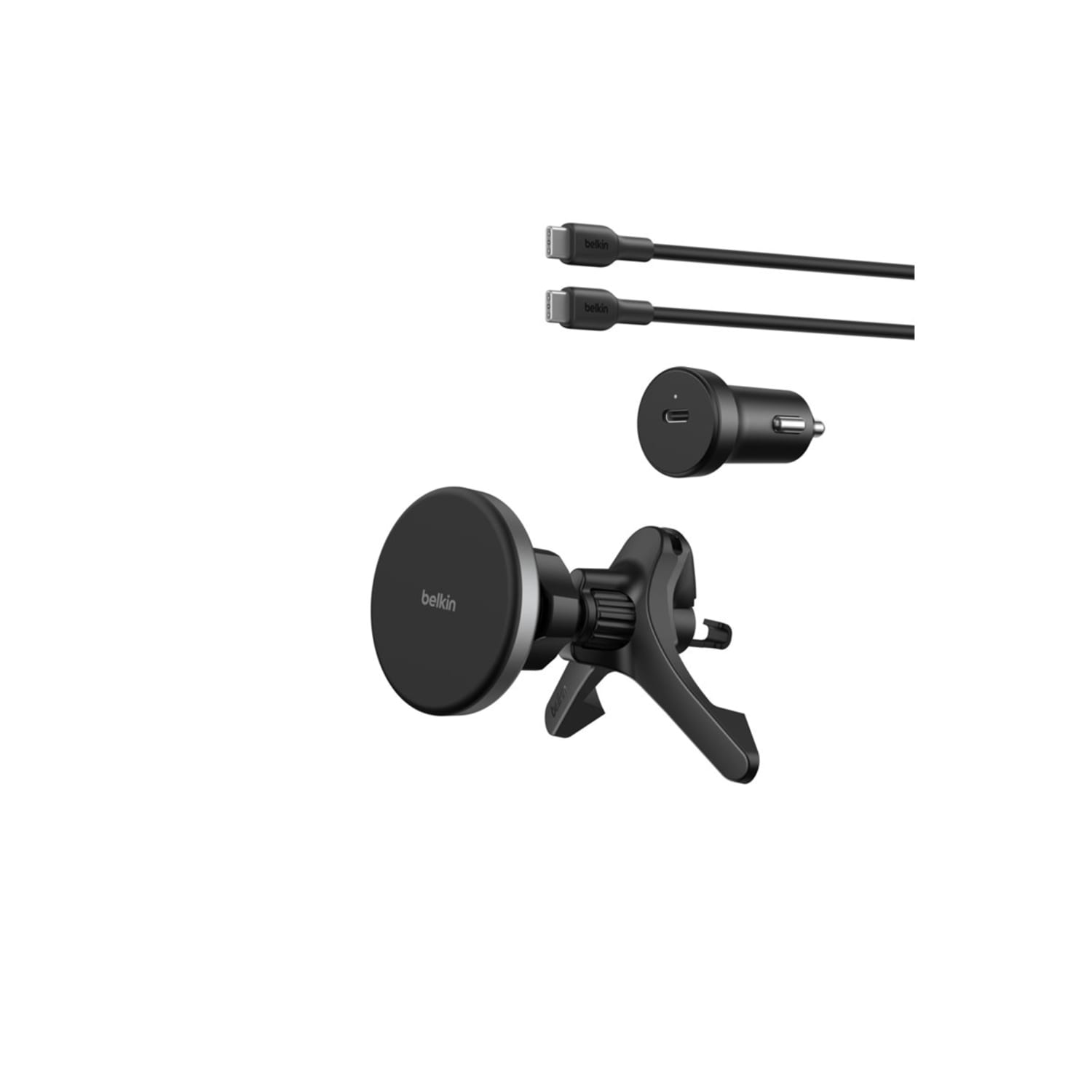 Belkin BoostCharge - Car wireless charging holder - magnetic, vent mount + car power adapter - 15 Watt - Image 3