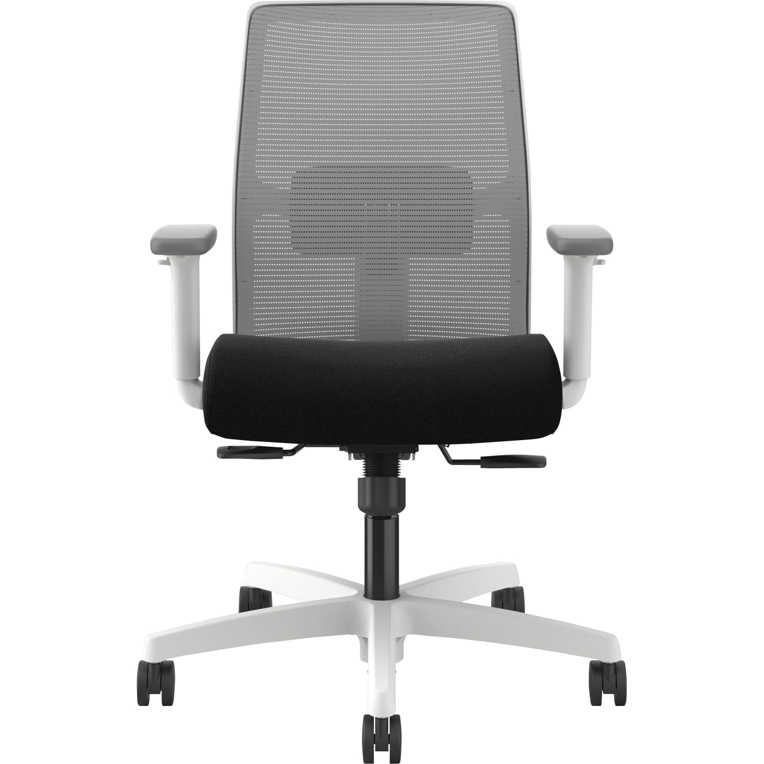 HON Ignition Low-back Task Chair - Black Seat Color - Fog Back Color - Mesh Back Material - Designer White Frame Color - Low Back - 1 Each - Image 3