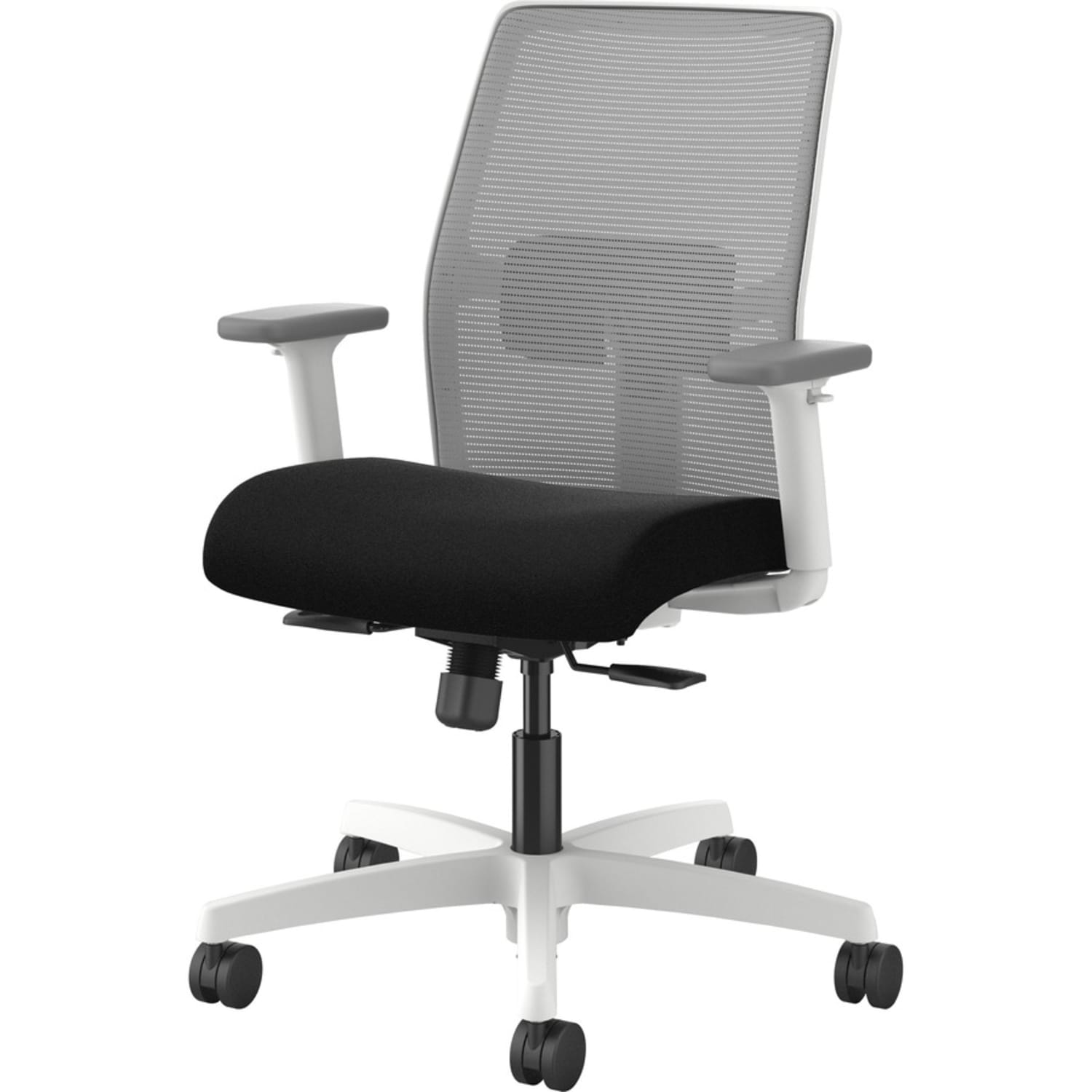 HON Ignition Low-back Task Chair - Black Seat Color - Fog Back Color - Mesh Back Material - Designer White Frame Color - Low Back - 1 Each - Image 6