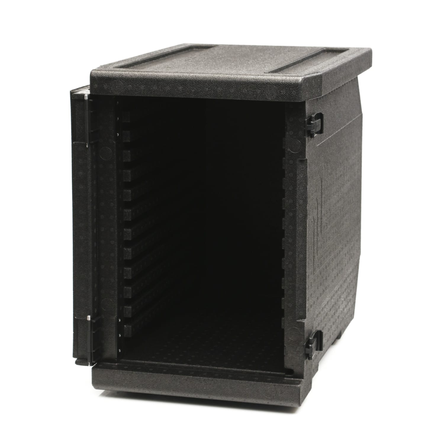 Cambro Cam GoBox GN 1/1 Front Loader Food Transporter, 24-5/8inH x 17-5/16inW x 25-1/4inD, Black - Image 3