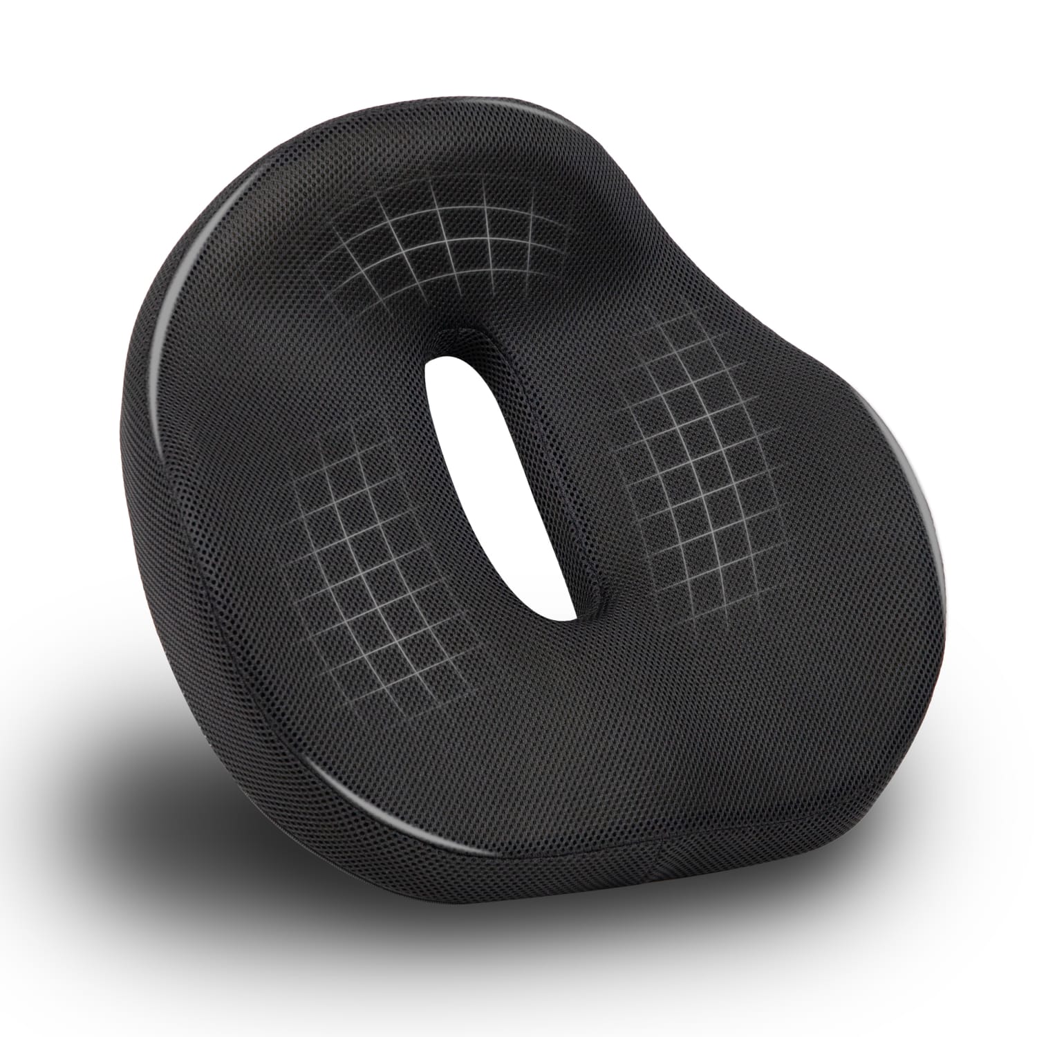 Mind Reader Donut Pillow With Air-Cloud Technology, 4-1/2inH x 16inW x 16inD, Black - Image 3