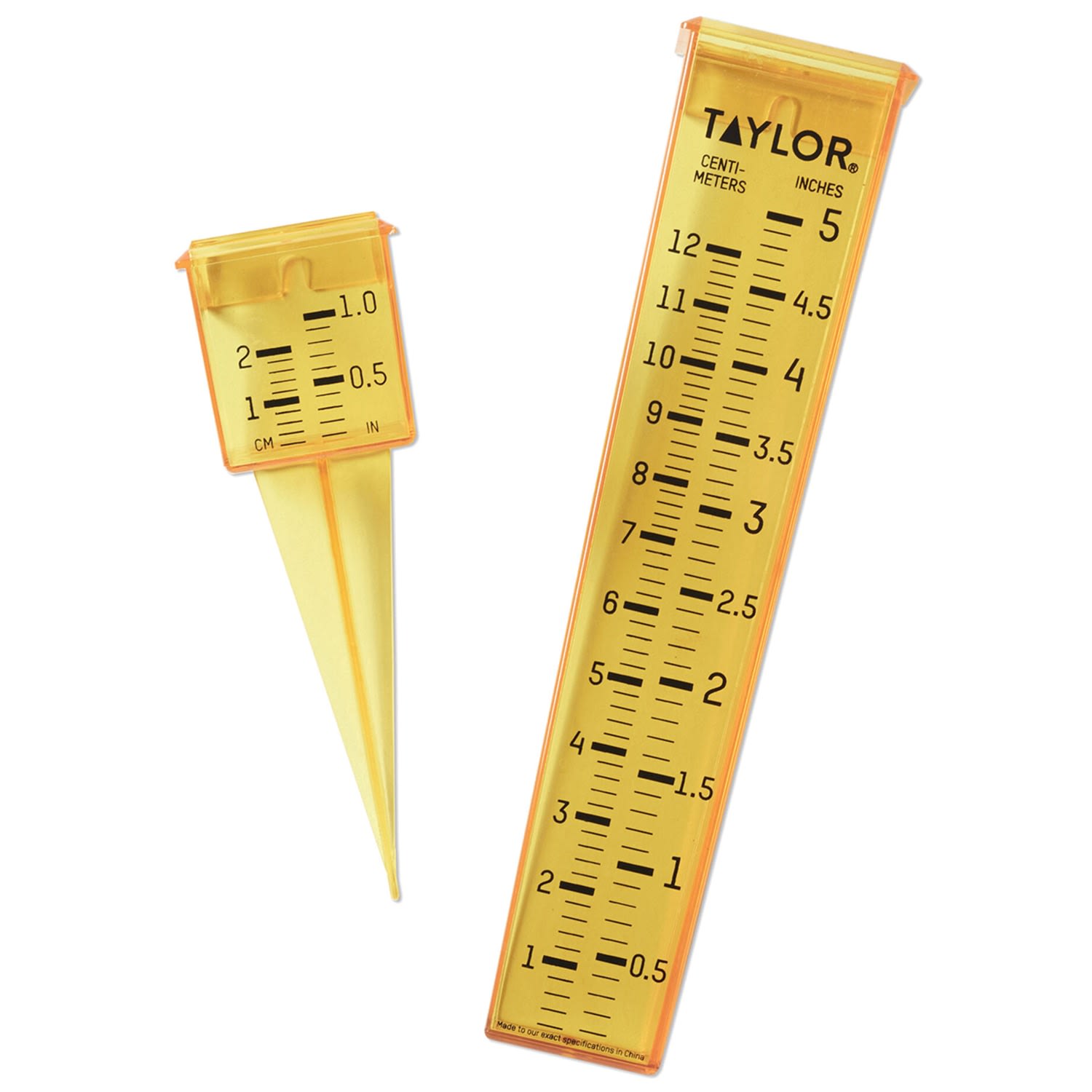 Taylor Precision Products 2-in-1 Rain and Sprinkler Gauge, 1.77-in x 1.97-in. x 8.46-in., Yellow, 1 - Image 6