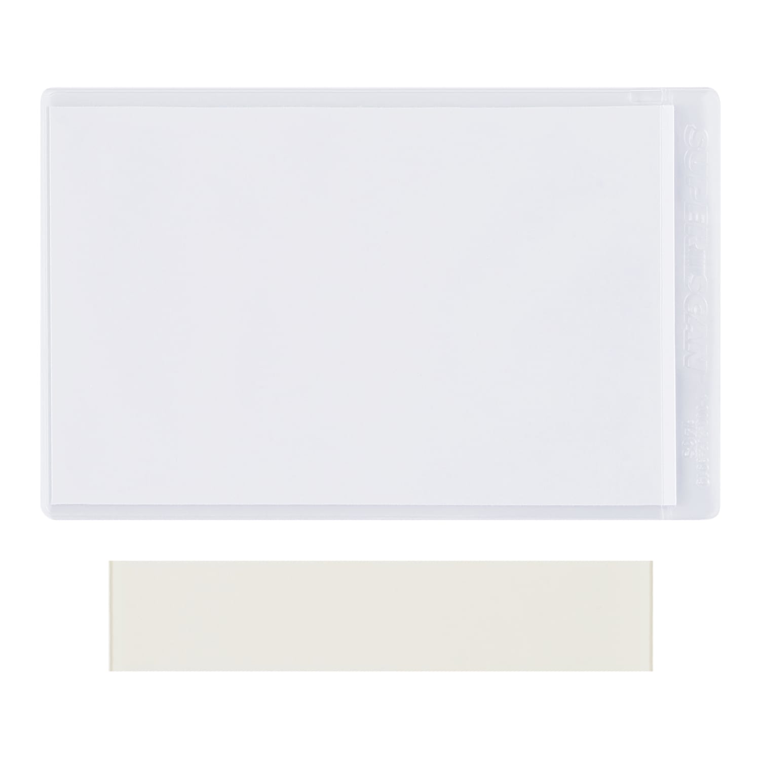 SuperScan Press-On Vinyl Envelopes, 2in x 3 1/2in, Clear, Case Of 50 Envelopes