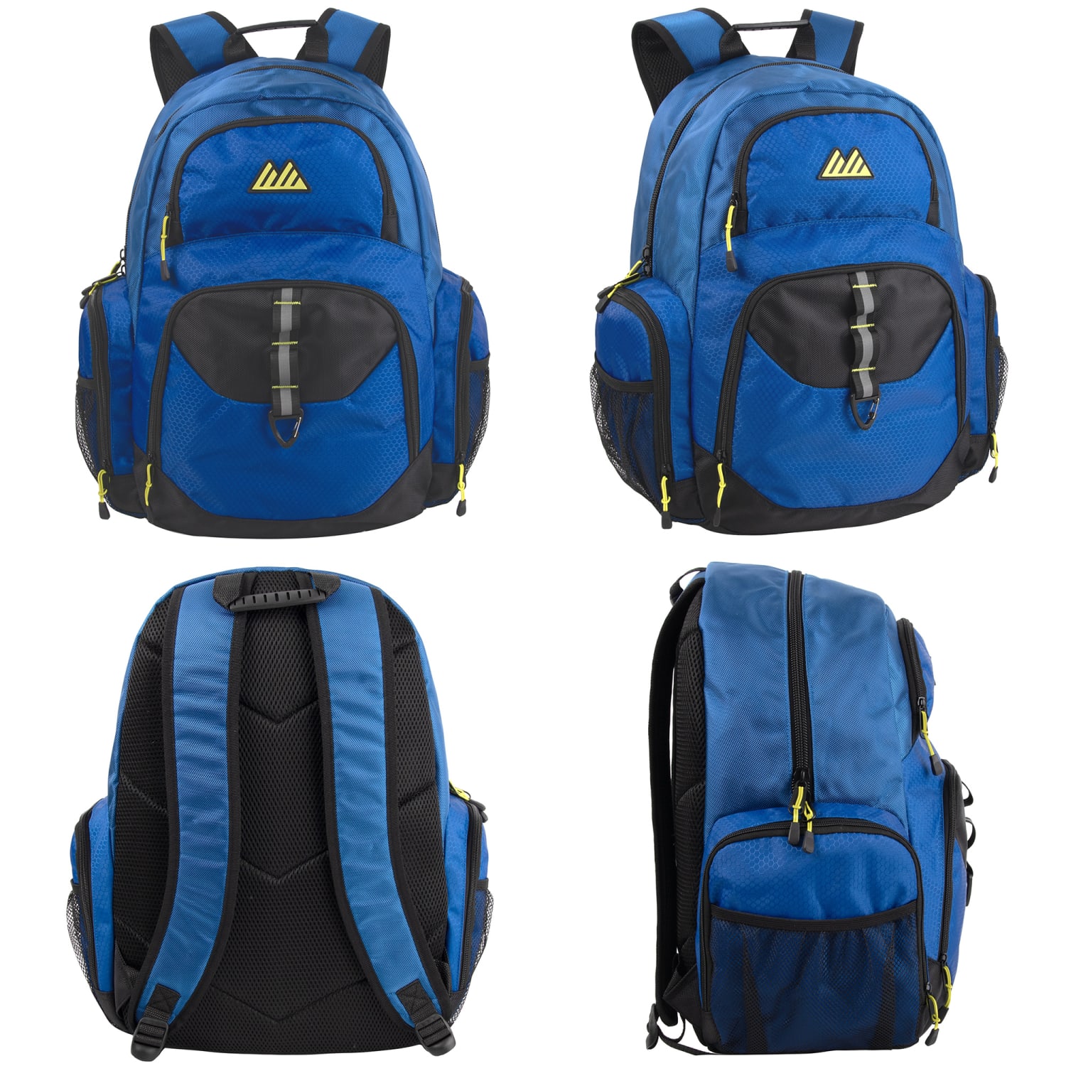 Summit Ridge Multi-Pocket Daisy Chain Backpacks With 17in Laptop Sleeves, Black/Blue/Gray, Total Qty 12 - Image 5