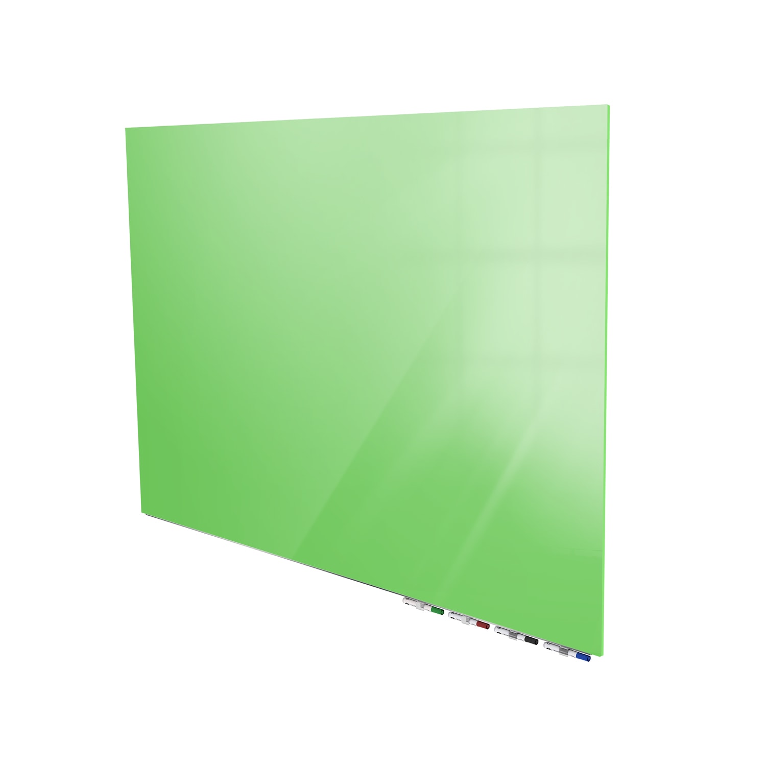 Ghent Aria Low Profile Glassboard, Magnetic, 48inH x 72inW, Green - Image 3