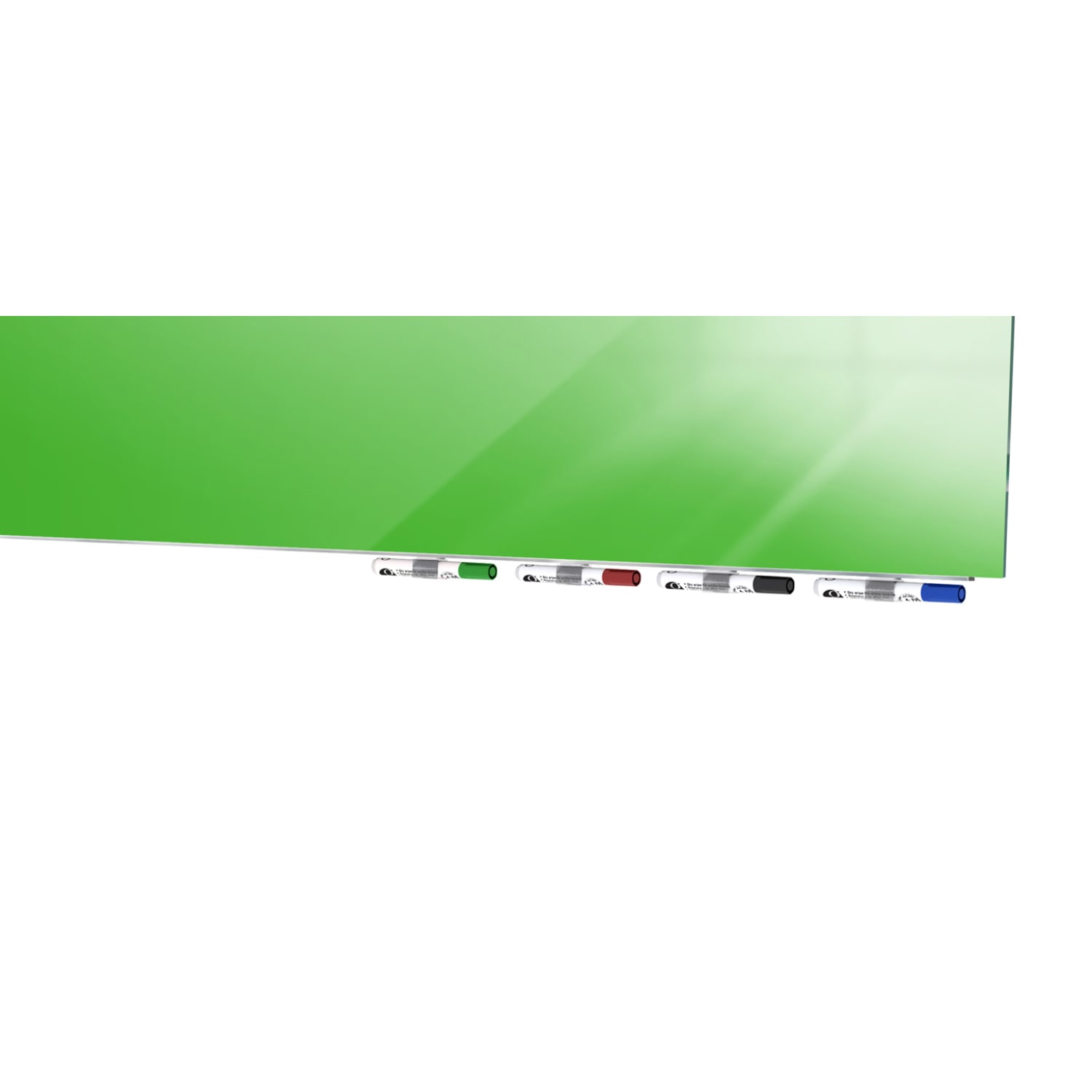 Ghent Aria Low Profile Glassboard, Magnetic, 48inH x 72inW, Green - Image 4