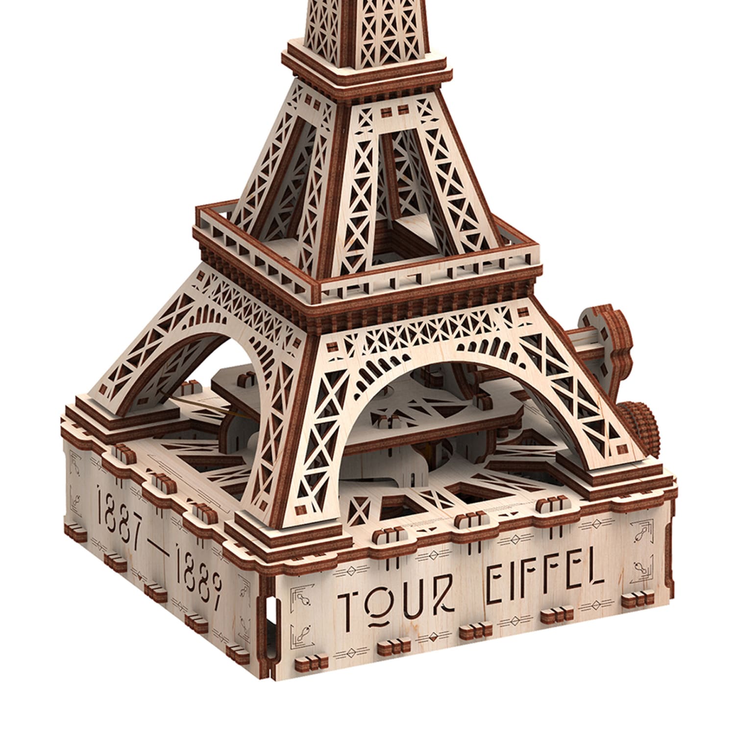 Mr.PLAYWOOD Eiffel Tower Eco-light 3D Wooden STEM Model - Image 4