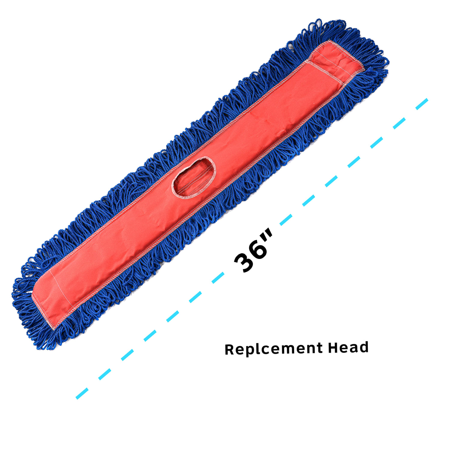 Alpine Microfiber Dust/Dry Mop Replacement Heads, 36in, Blue, Pack Of 3 Heads - Image 6