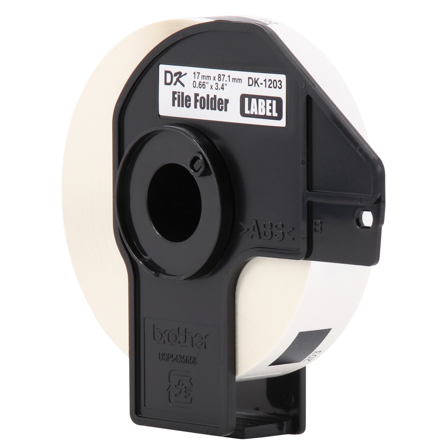 Brother Genuine DK-12033PK Die-Cut File Folder Labels, 3-7/16in x 11/16in, White, 300 Labels Per Roll, Box Of 3 Rolls - Image 5