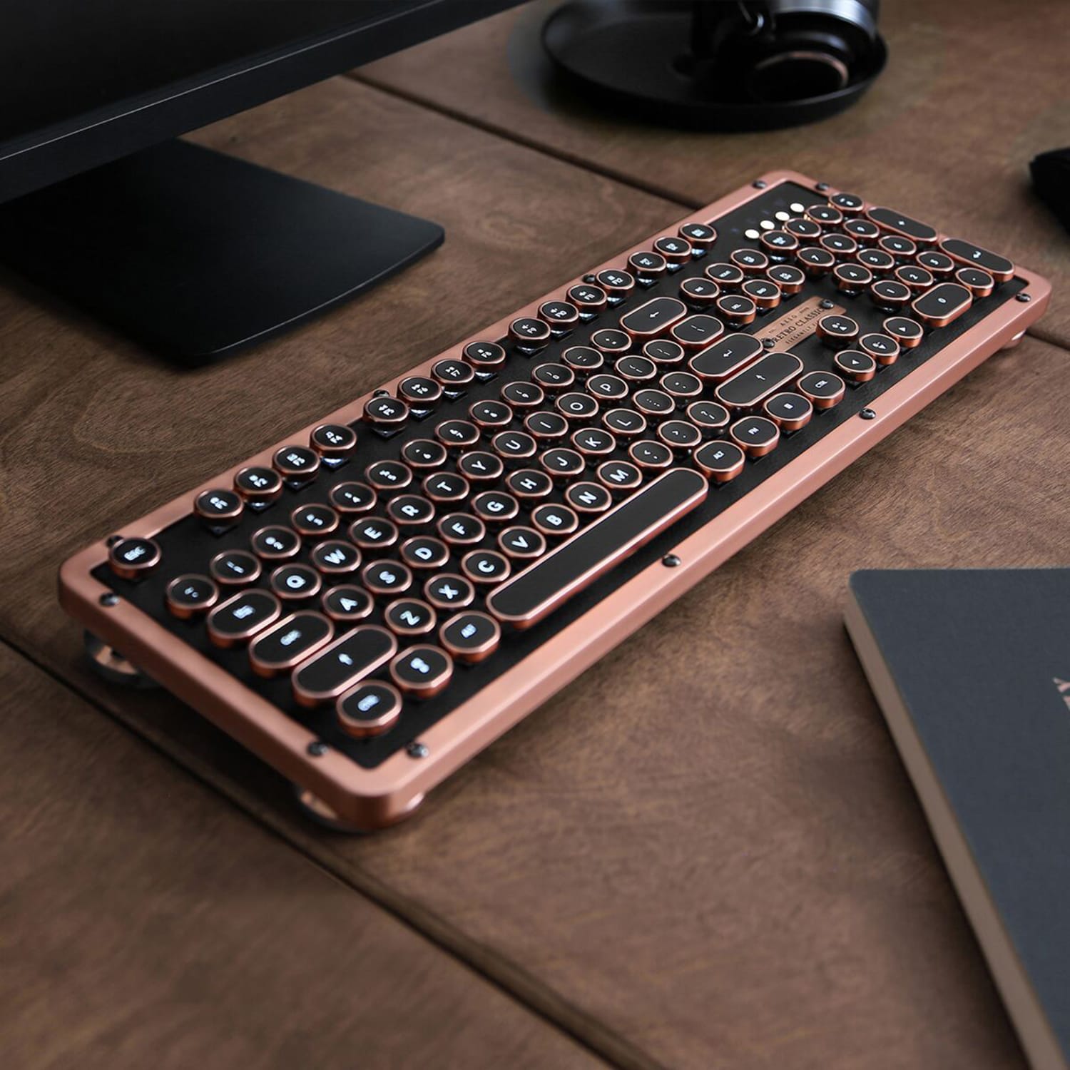Azio Retro Classic Wireless Keyboard, Full Size, Artisan - Image 6
