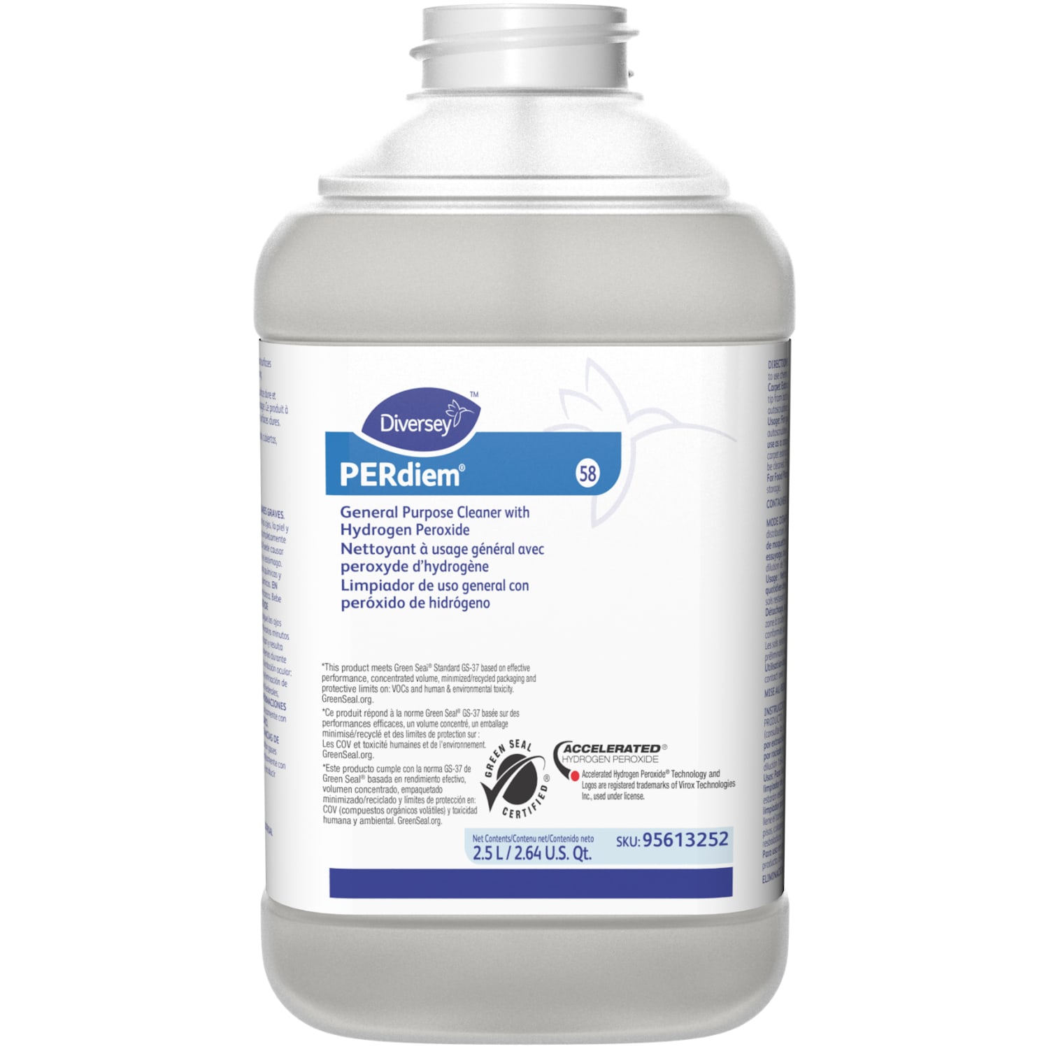 Diversey PERdiem General Purpose Cleaner With Hydrogen Peroxide, 2.5L, Case Of 2 Bottles - Image 3
