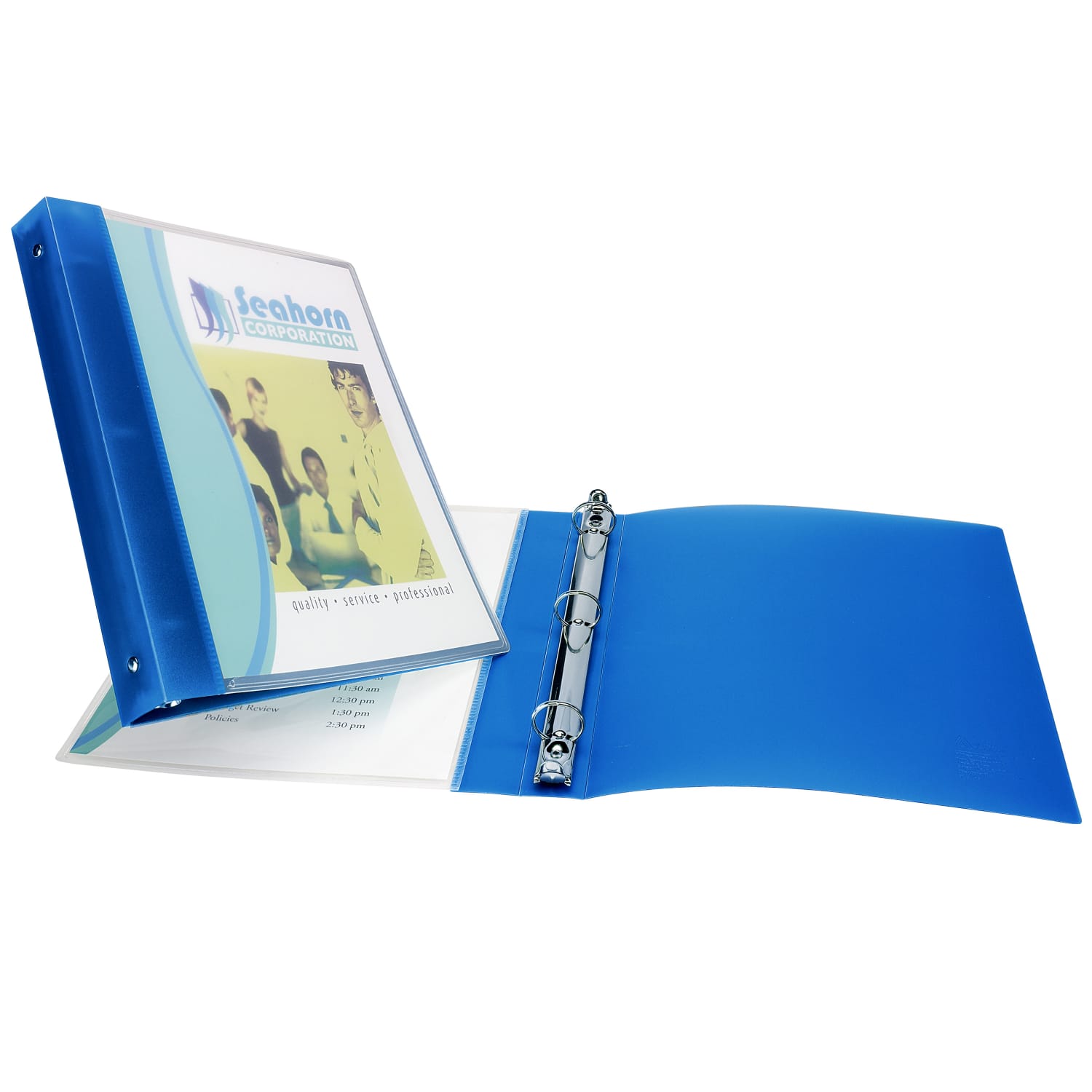 Avery Flexible View 3 Ring Binder, 1in Round Rings, Blue, Pack Of 12 Binders - Image 4