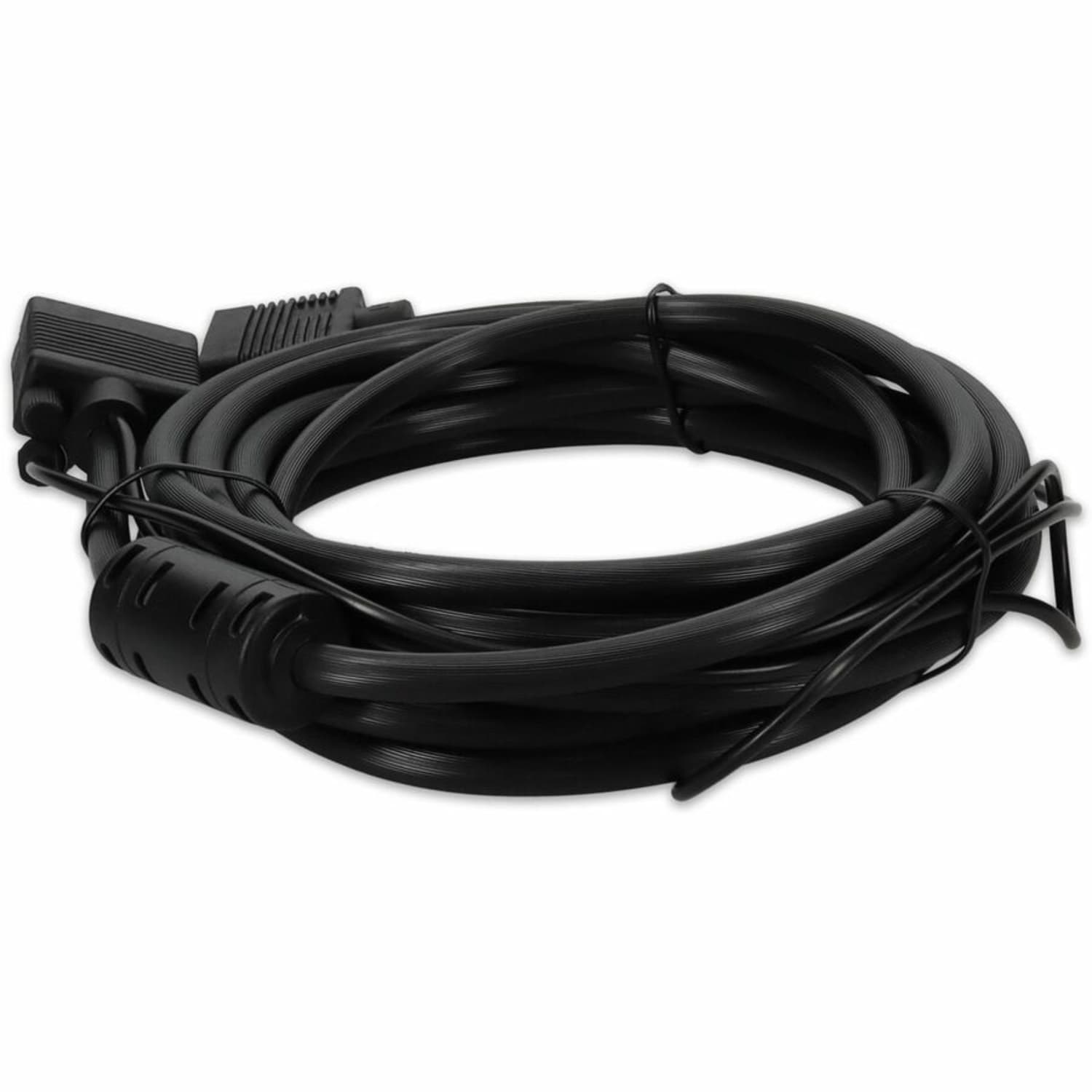 AddOn 15ft VGA Cable - VGA cable - HD-15 (VGA), mini-phone stereo 3.5 mm (M) to HD-15 (VGA), mini-phone stereo 3.5 mm (M) - 15 ft - black - Image 4