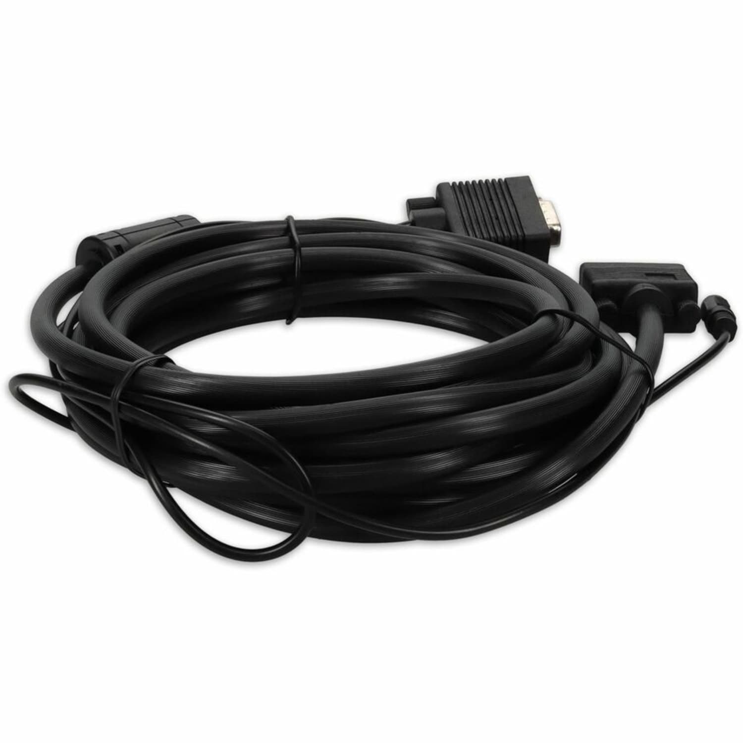 AddOn 15ft VGA Cable - VGA cable - HD-15 (VGA), mini-phone stereo 3.5 mm (M) to HD-15 (VGA), mini-phone stereo 3.5 mm (M) - 15 ft - black - Image 6