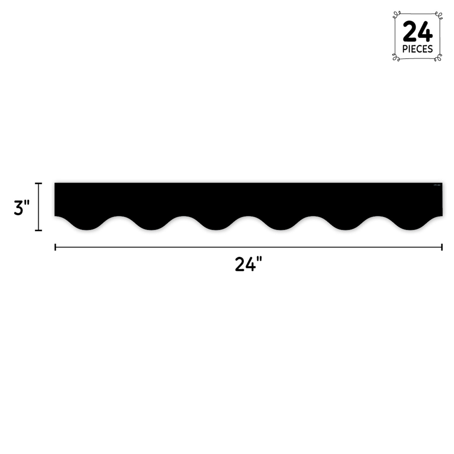 Creative Teaching Press EZ Border, 3in x 24in Strips, Core Decor Black Wavy, 48 Feet Per Pack, Set Of 3 Packs - Image 4