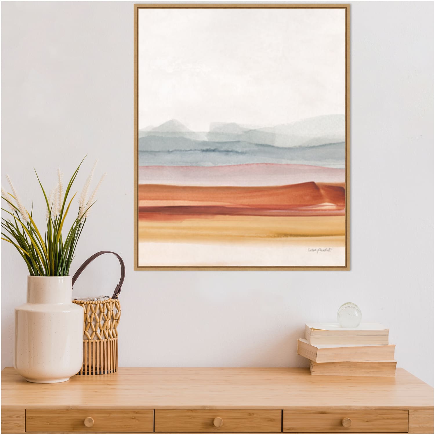 Amanti Art Sierra Hills 02 by Lisa Audit Framed Canvas Wall Art Print, 28inH x 23inW, Maple - Image 3