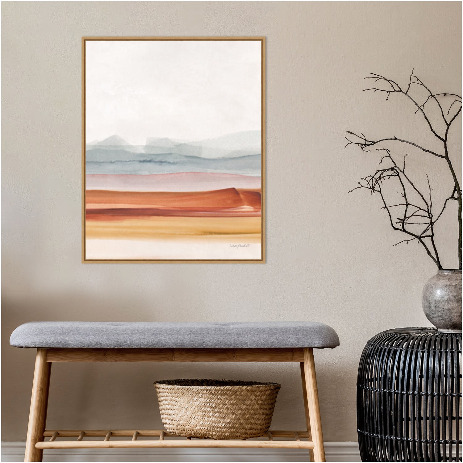 Amanti Art Sierra Hills 02 by Lisa Audit Framed Canvas Wall Art Print, 28inH x 23inW, Maple - Image 4