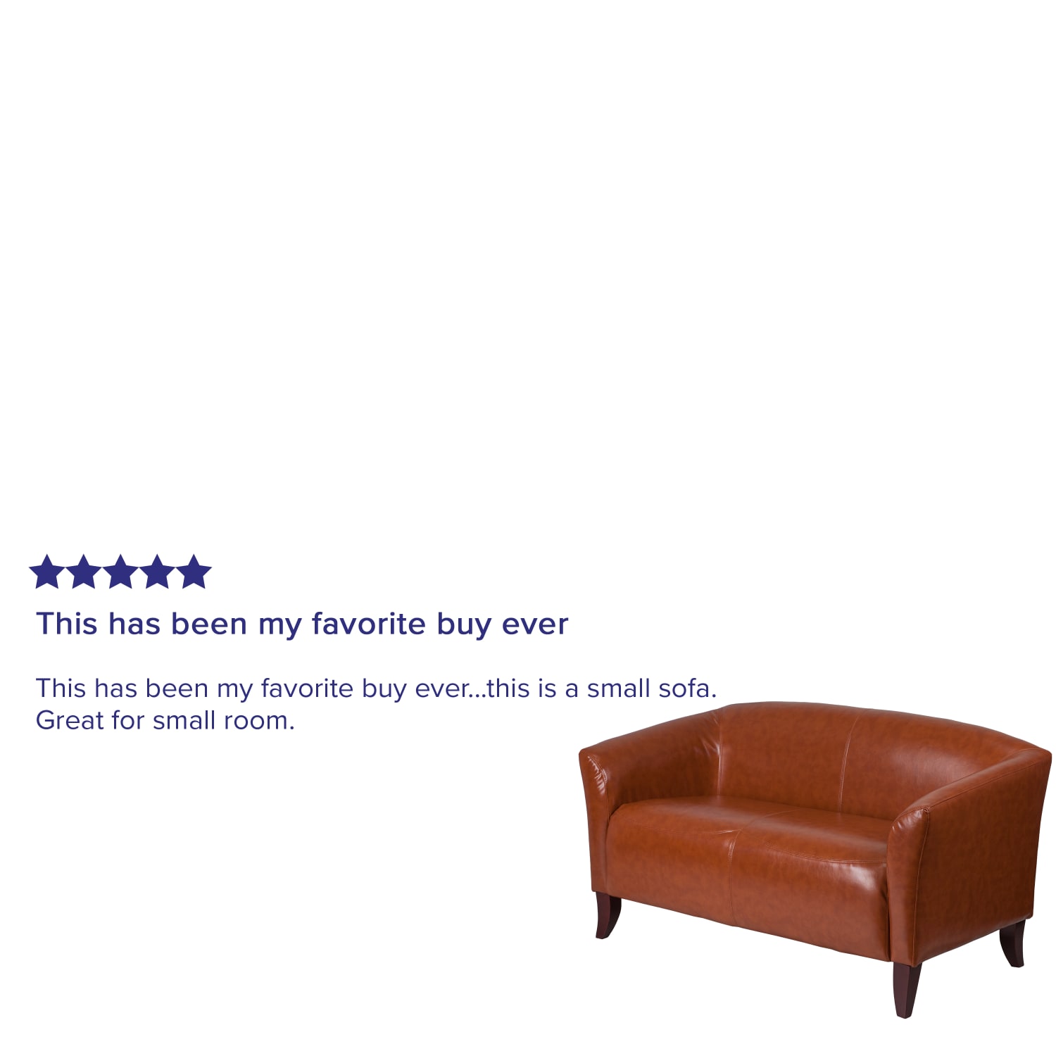 Flash Furniture Hercules Imperial Leathersoft Loveseat 29inH x 52inW x 29inD CognacCherry PopularChairscom Flash Furniture Hercules Imperial Leathersoft Loveseat 29inH x 52inW x 29inD CognacCherry PopularChairscom