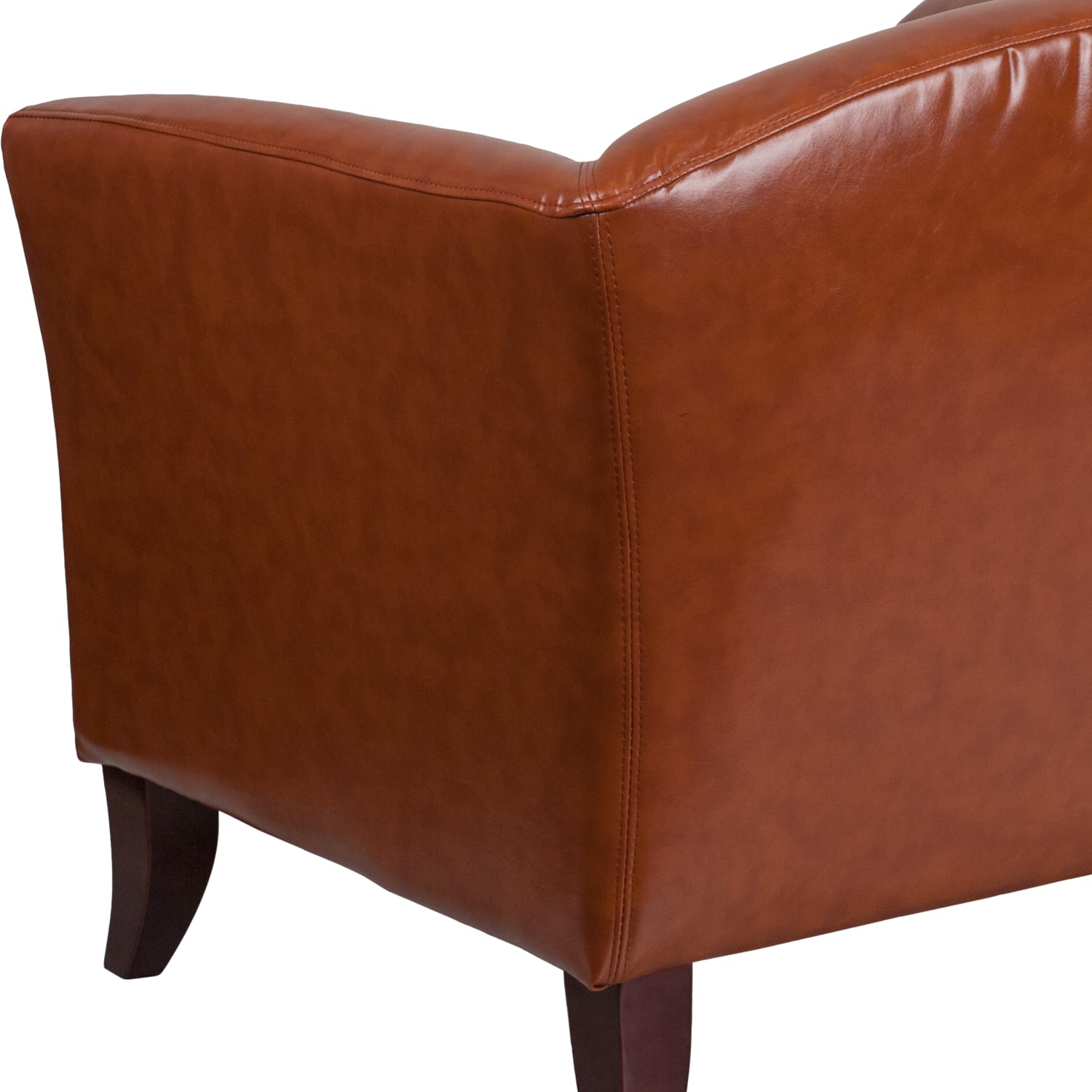 Flash Furniture Hercules Imperial Leathersoft Loveseat 29inH x 52inW x 29inD CognacCherry PopularChairscom Flash Furniture Hercules Imperial Leathersoft Loveseat 29inH x 52inW x 29inD CognacCherry PopularChairscom