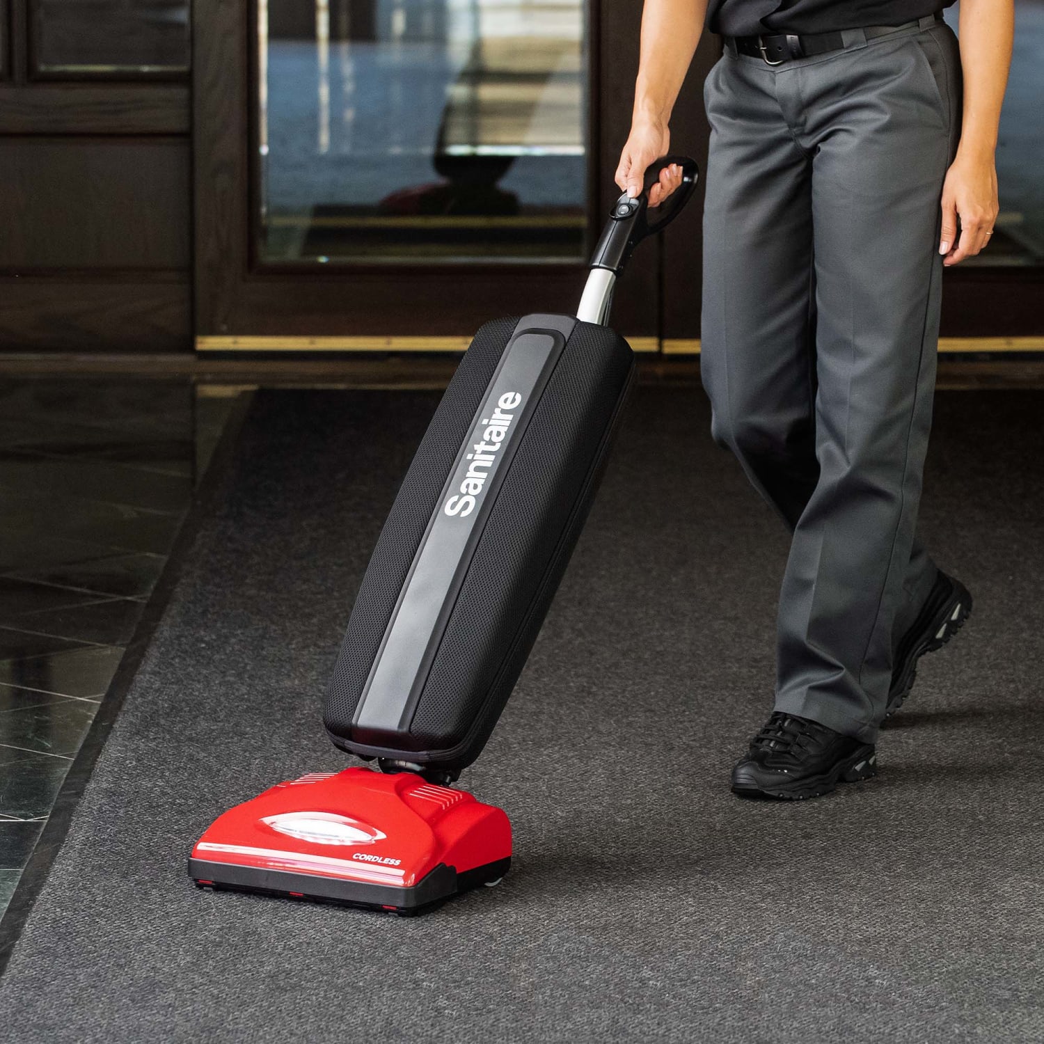 Sanitaire QUICKBOOST Cordless Commercial Upright Vacuum, Black - Image 5