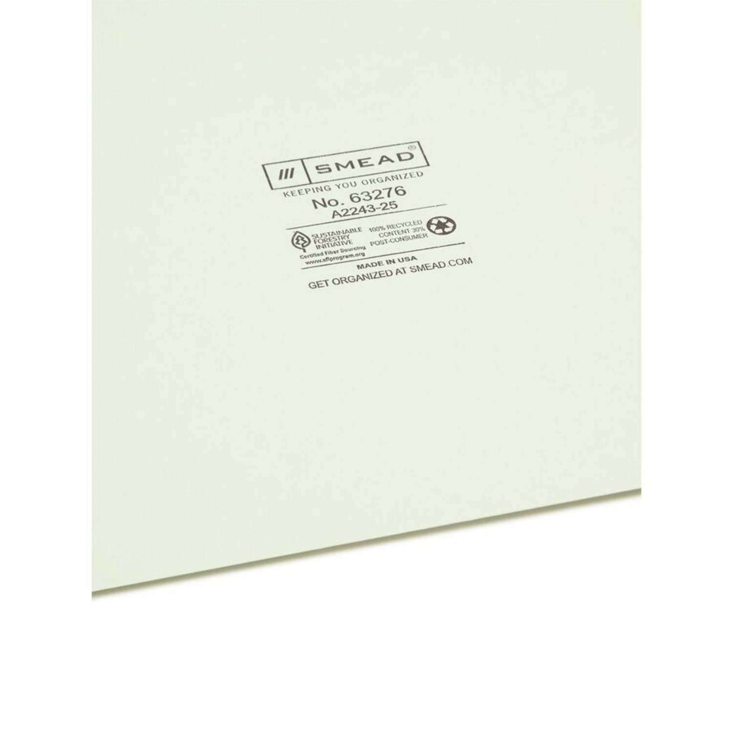Smead Pressboard End-Tab Guides, A-Z, Vertical, 9 1/2in x 15 3/4in, 100% Recycled, Gopher Green, Pack Of 25 - Image 4