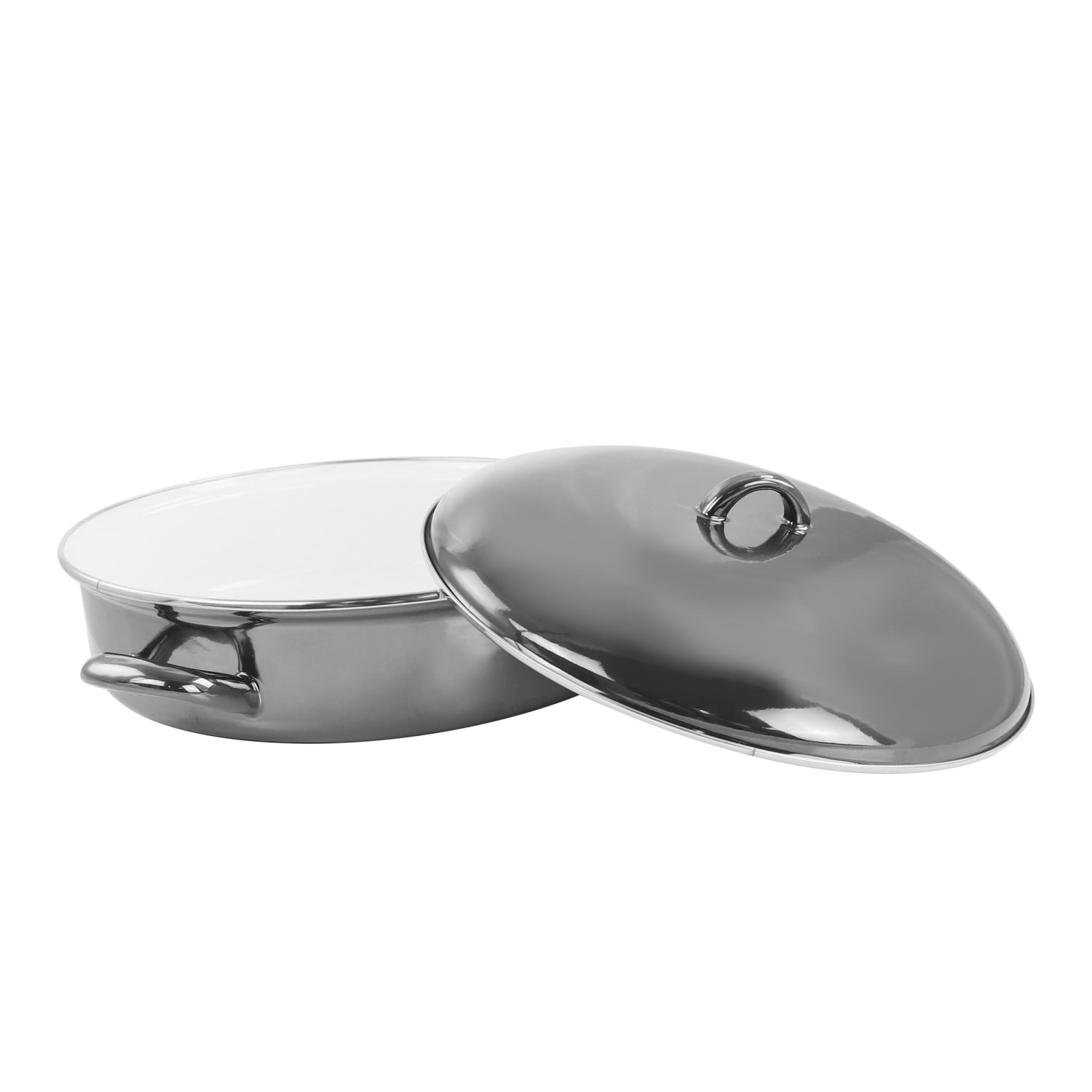 Gibson Home Steel Braiser Pan, 5 Qt, Gray - Image 3