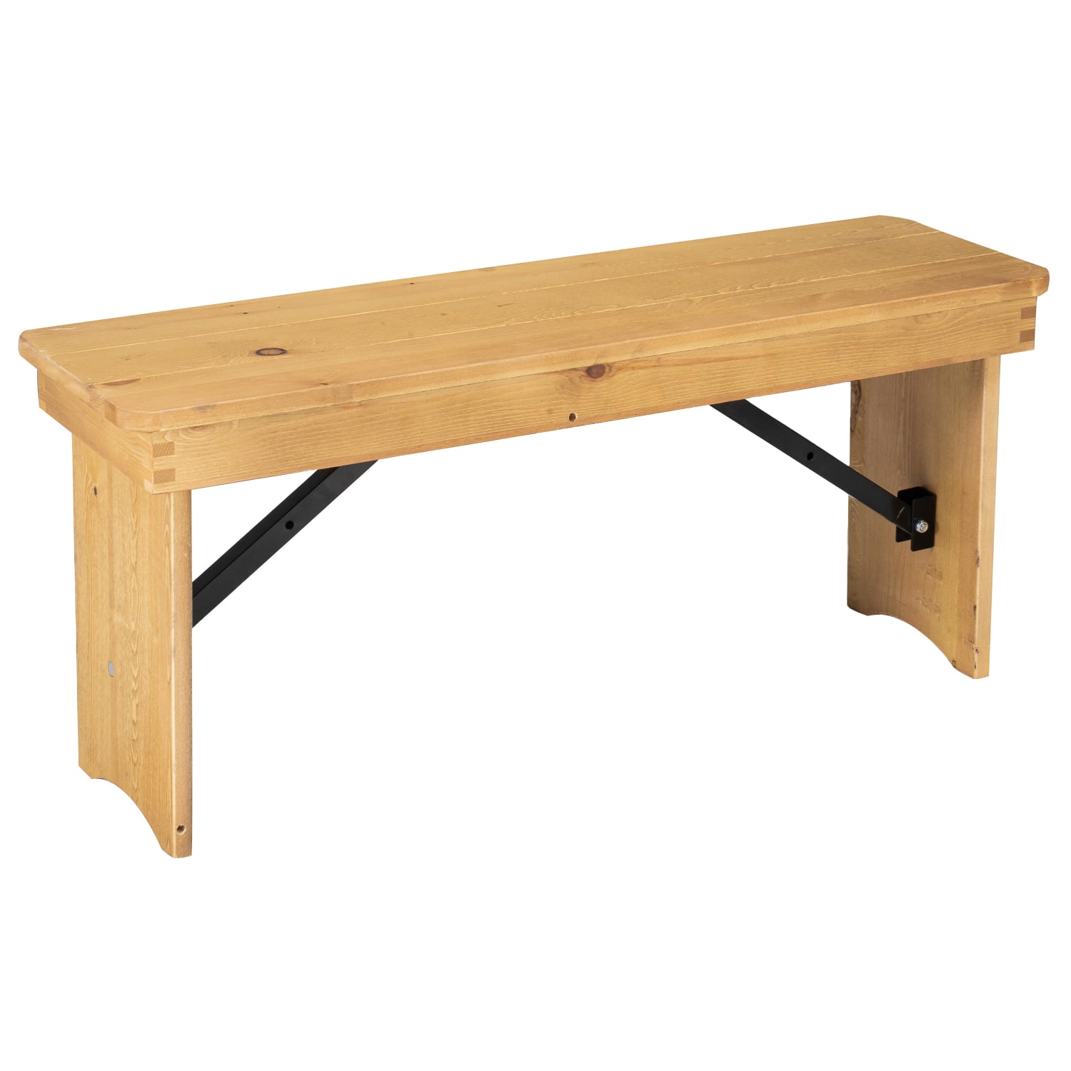 Flash Furniture HERCULES Series Folding Farm Bench 17 34inH x 12inW x 40 14inD Light Natural PopularChairscom