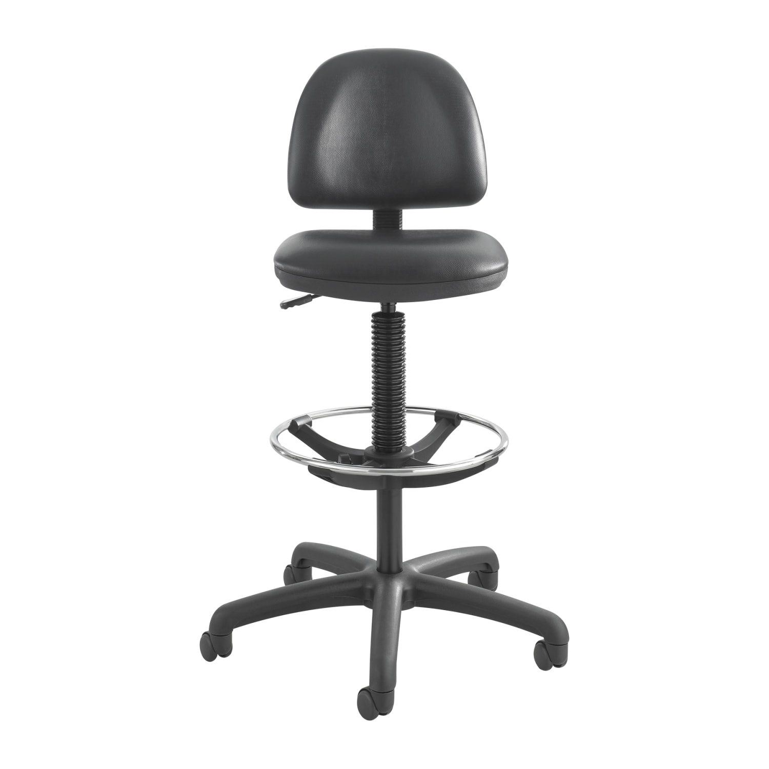 Safco Precision Extended-Height Chair, Black Frame, Black Vinyl - Image 3