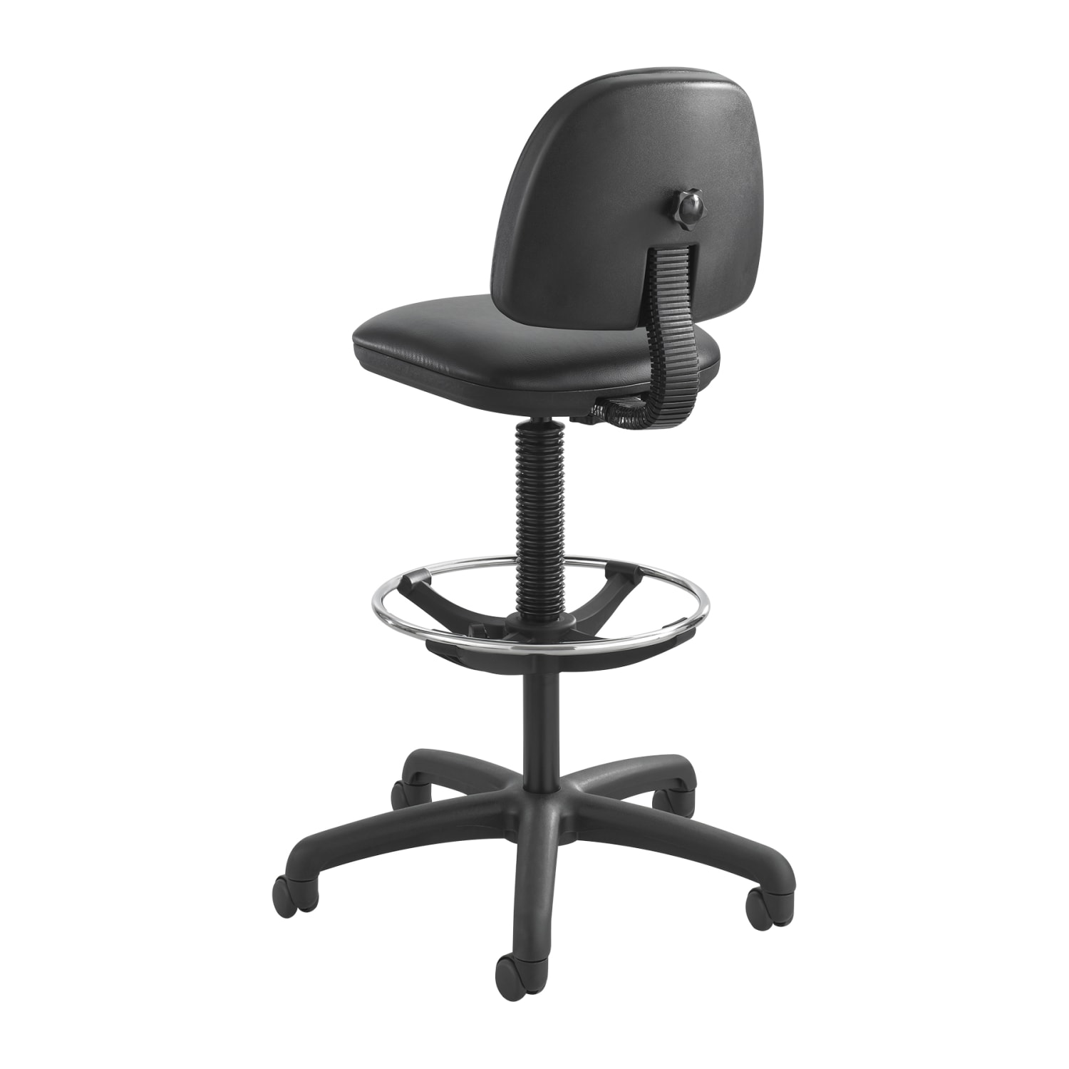 Safco Precision Extended-Height Chair, Black Frame, Black Vinyl - Image 4