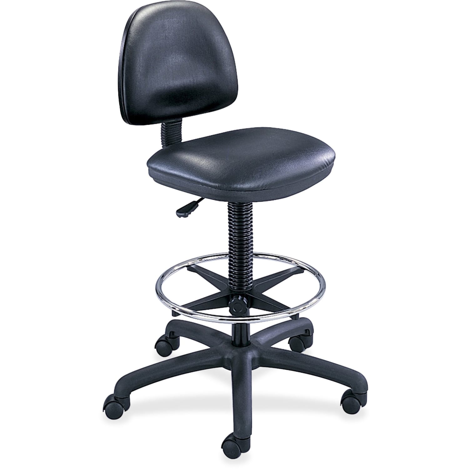 Safco Precision Extended-Height Chair, Black Frame, Black Vinyl - Image 5