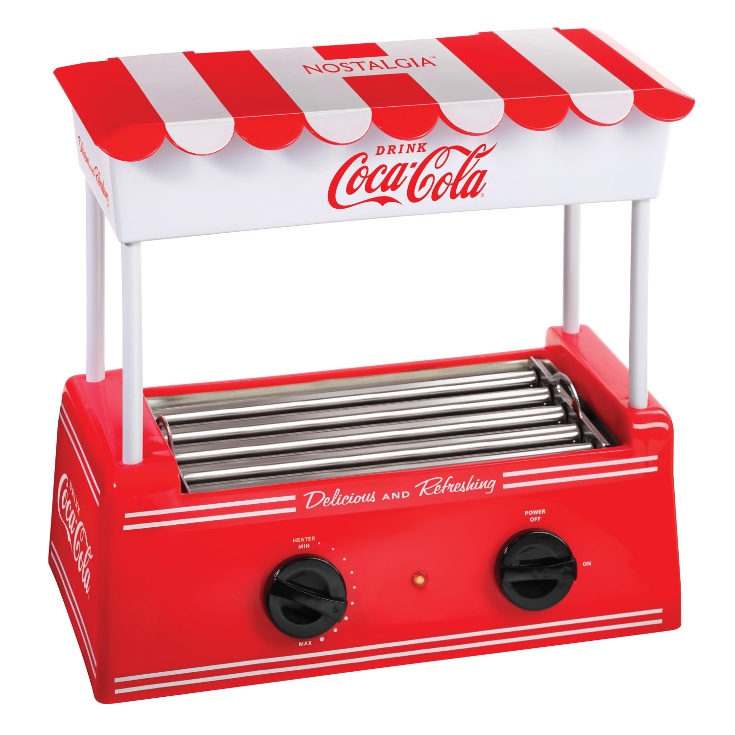 Nostalgia CKHDR8CR Coca Cola Hot Dog Roller, 14inH x 8-3/4inW x 14-1/4inD - Image 4