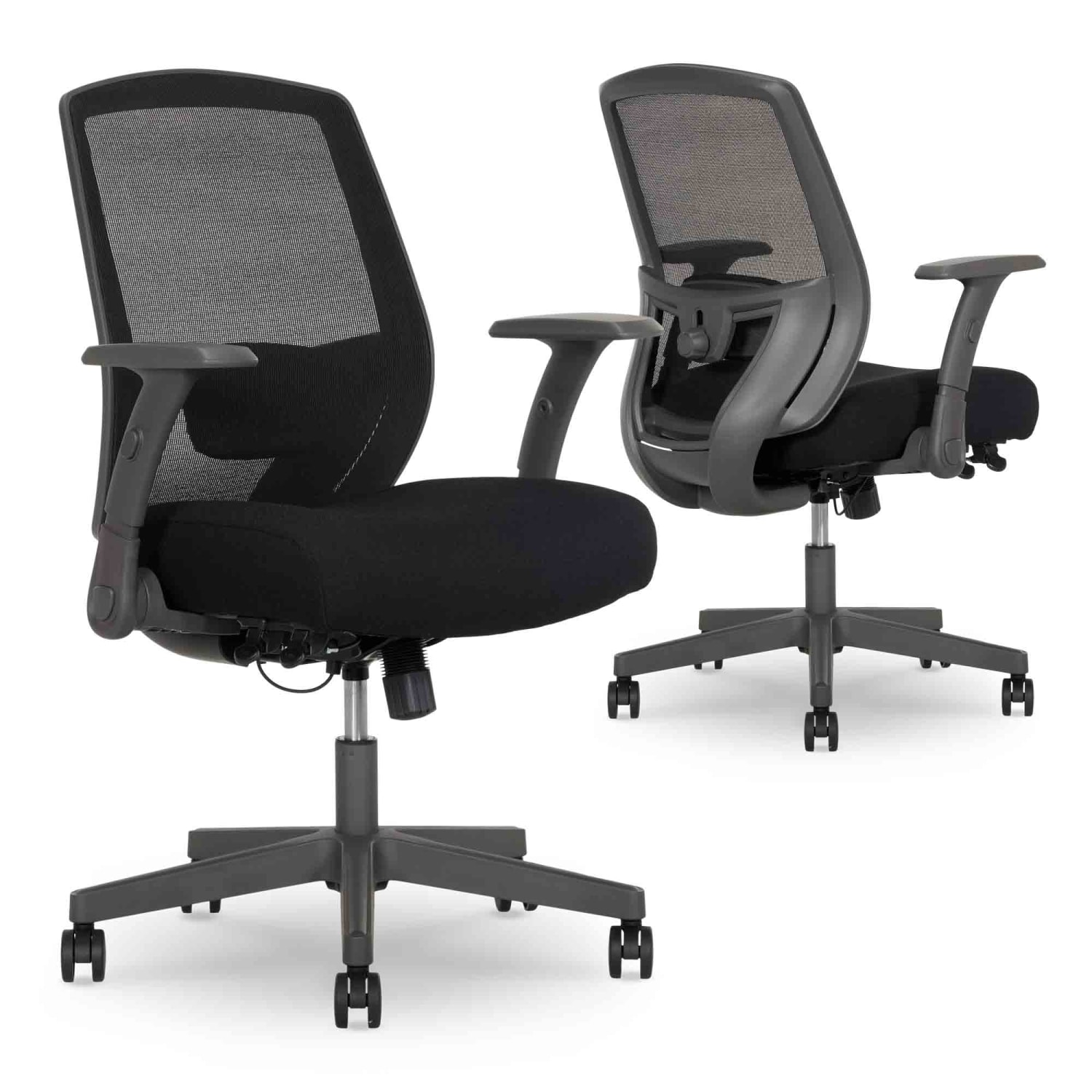 Serta SitTrue Rayne Ergonomic MeshFabric Mid Back Task Chair Black PopularChairscom