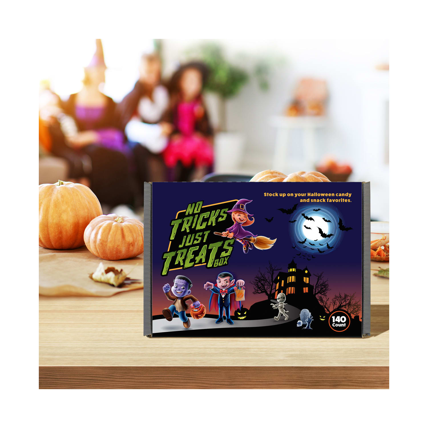Snack Box Pros No Tricks Just Treats Halloween Snack Box, Box Of 140 Pieces - Image 6
