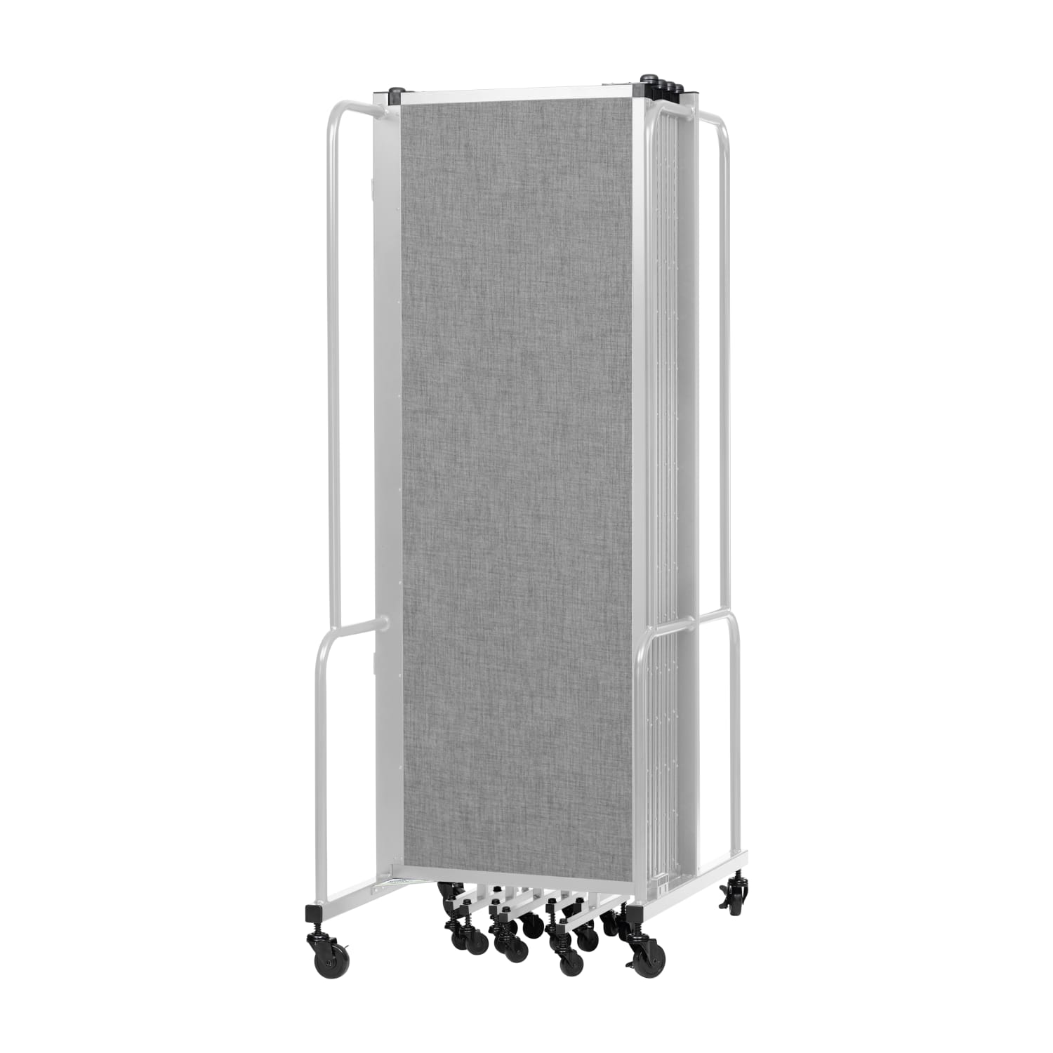 National Public Seating Room Divider, 9 Sections, 72inH x 210inW x 27inD, Gray - Image 3