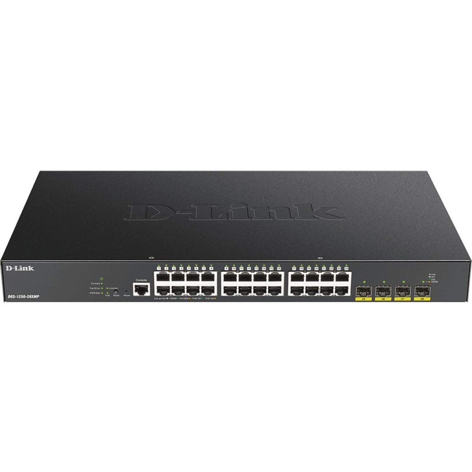 D-Link 28-Port 10-Gigabit Smart Managed PoE Switch - 28 Ports - Manageable - 3 Layer Supported - Modular - 39.10 W Power Consumption - 370 W PoE Budget - Twisted Pair, Optical Fiber - PoE Ports - Rack-mountable - Lifetime Limited Warranty - Image 3