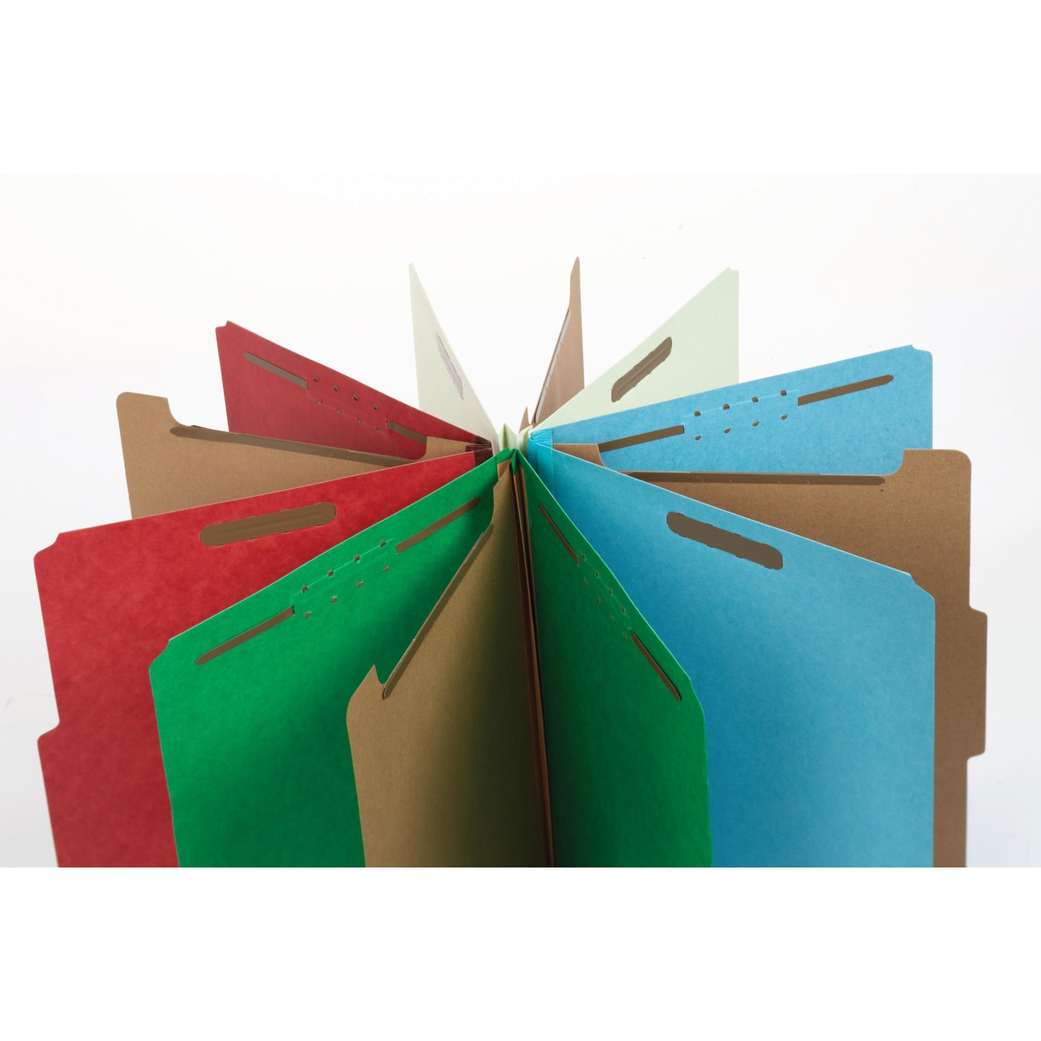 Office Depot Brand Classification Folders, 1 Divider, Letter Size (8-1/2in x 11in), 1-3/4in Expansion, Light Green, Box Of 10 - Image 3