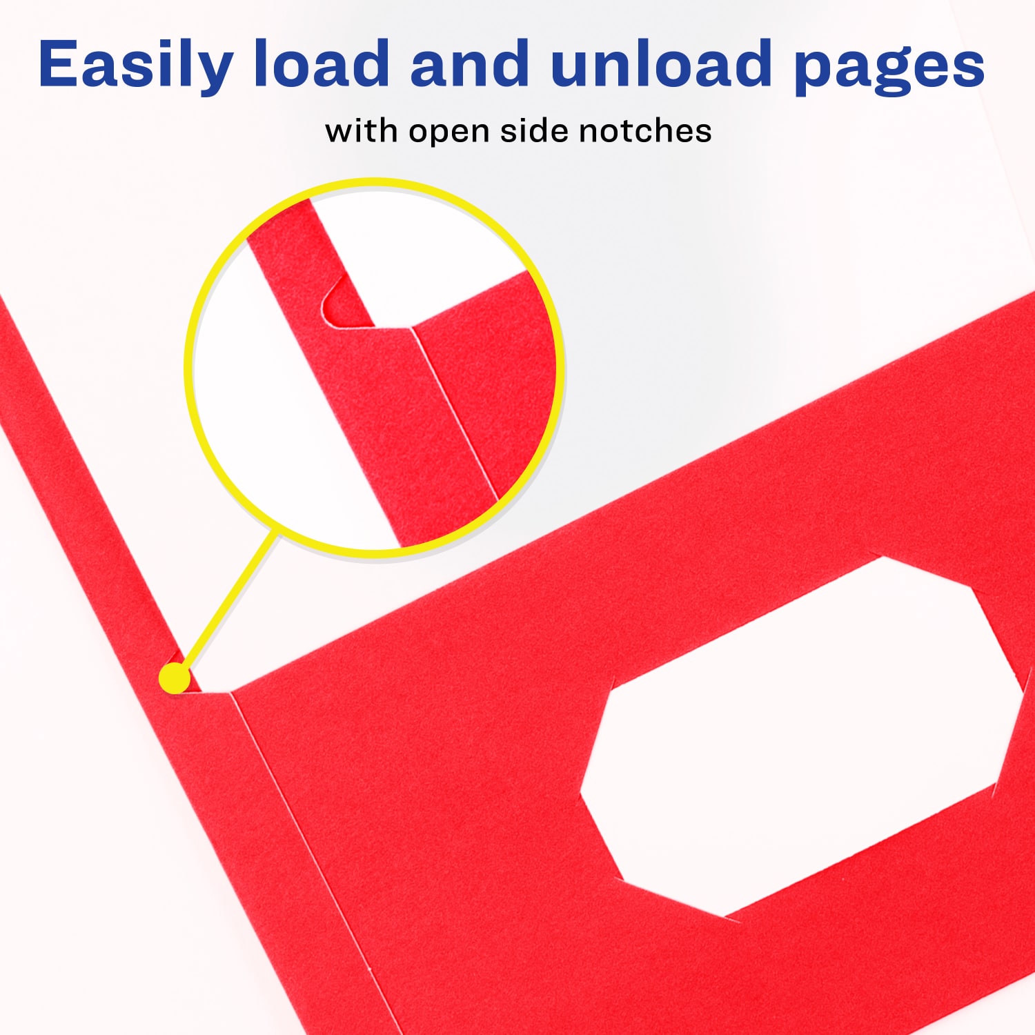 Avery Paper 2-Pocket Folders, 8-1/2in x 11in, Red, Pack Of 125 Folders - Image 6