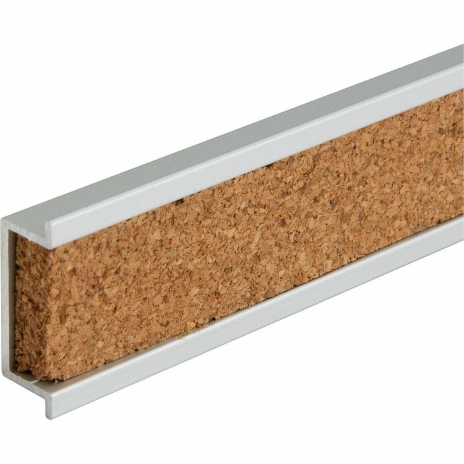 Lorell Cork Strip Bulletin Bars, 1in x 36in, Silver, Pack Of 3 - Image 4