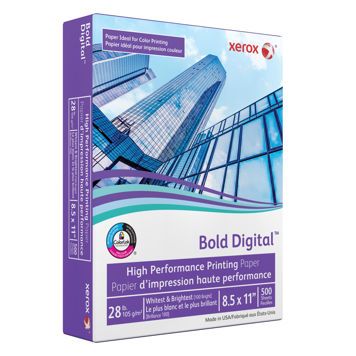 Xerox Bold Digital Printing Paper, 1 Ream, Letter Size (8 1/2in x 11in), 100 (U.S.) Brightness, 28 Lb, FSC Certified, Ream Of 500 sheets - Image 4