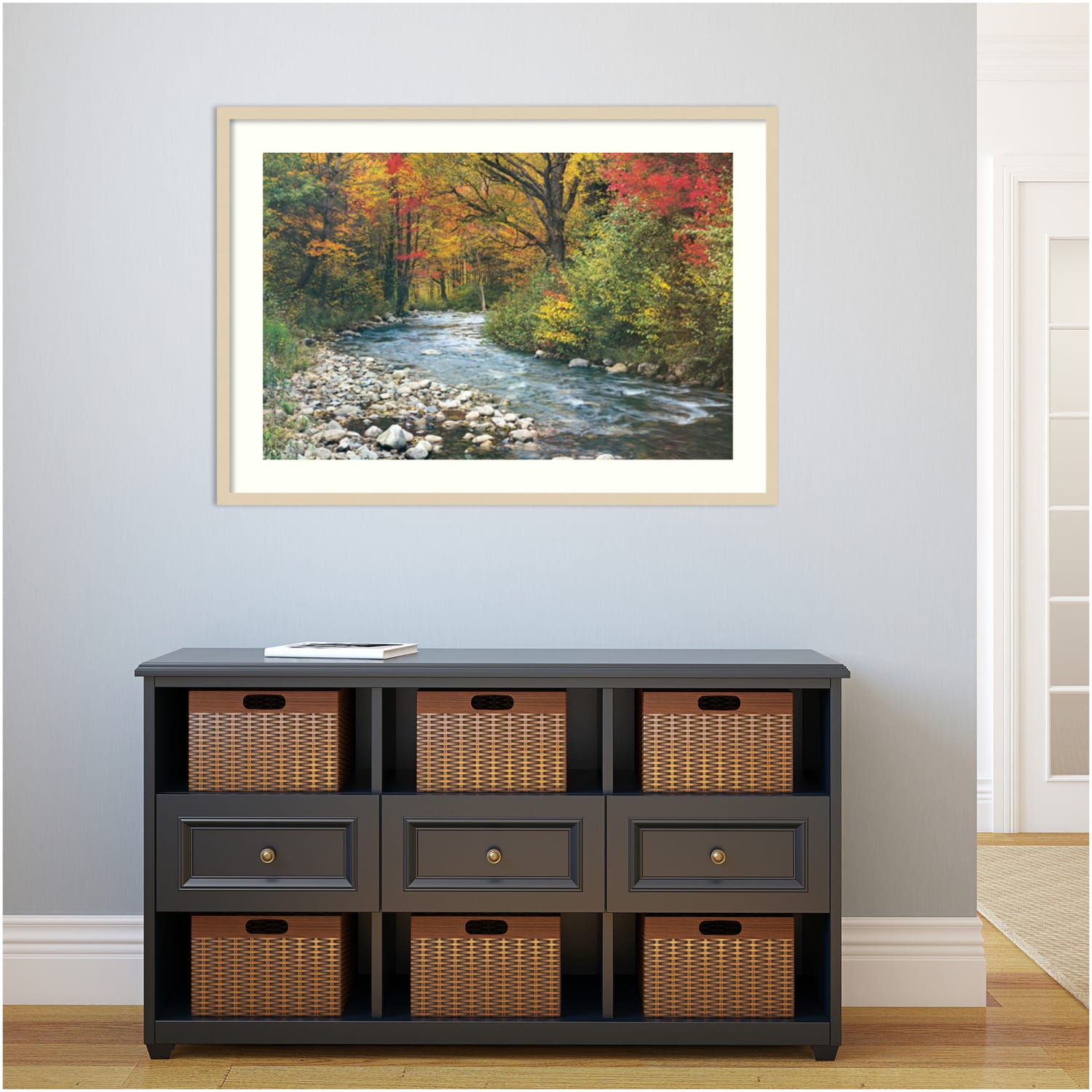 Amanti Art Forest Creek I Wood Framed Wall Art Print, 41inH x 29inW, Natural - Image 4
