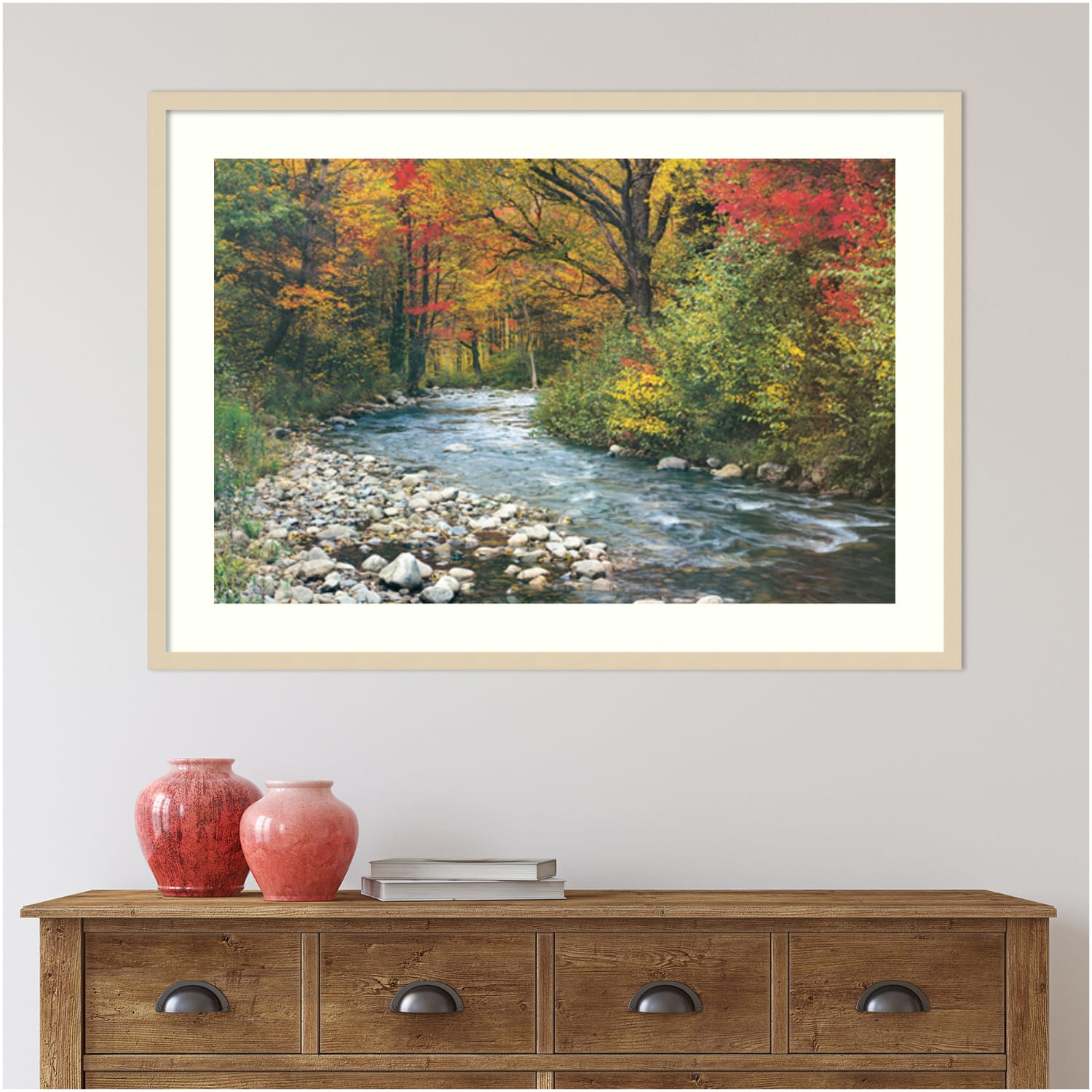 Amanti Art Forest Creek I Wood Framed Wall Art Print, 41inH x 29inW, Natural - Image 5