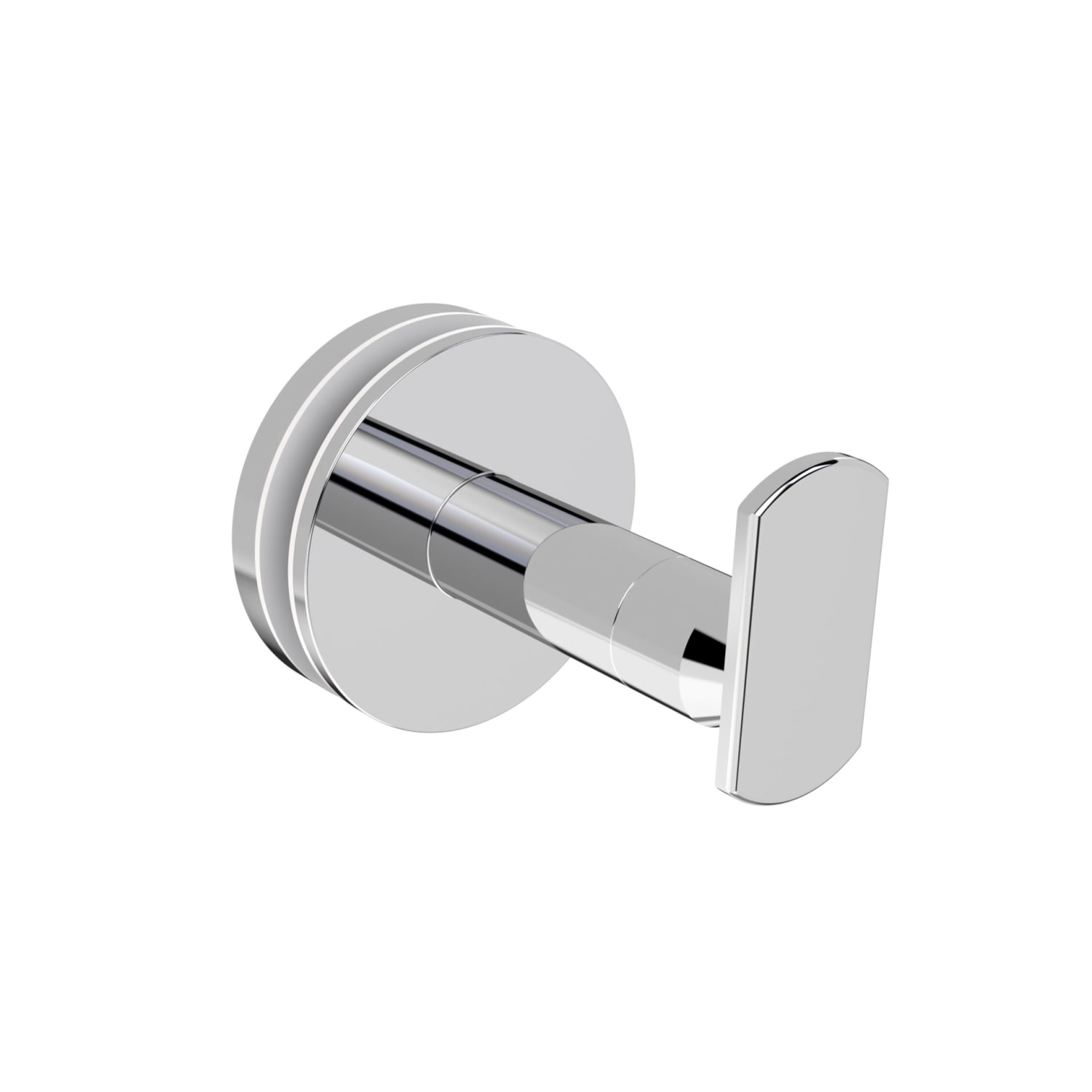 Wingits MODERN Elegance Robe Hook, Oblong Button, Glass Mount, Silver, Total Qty 1