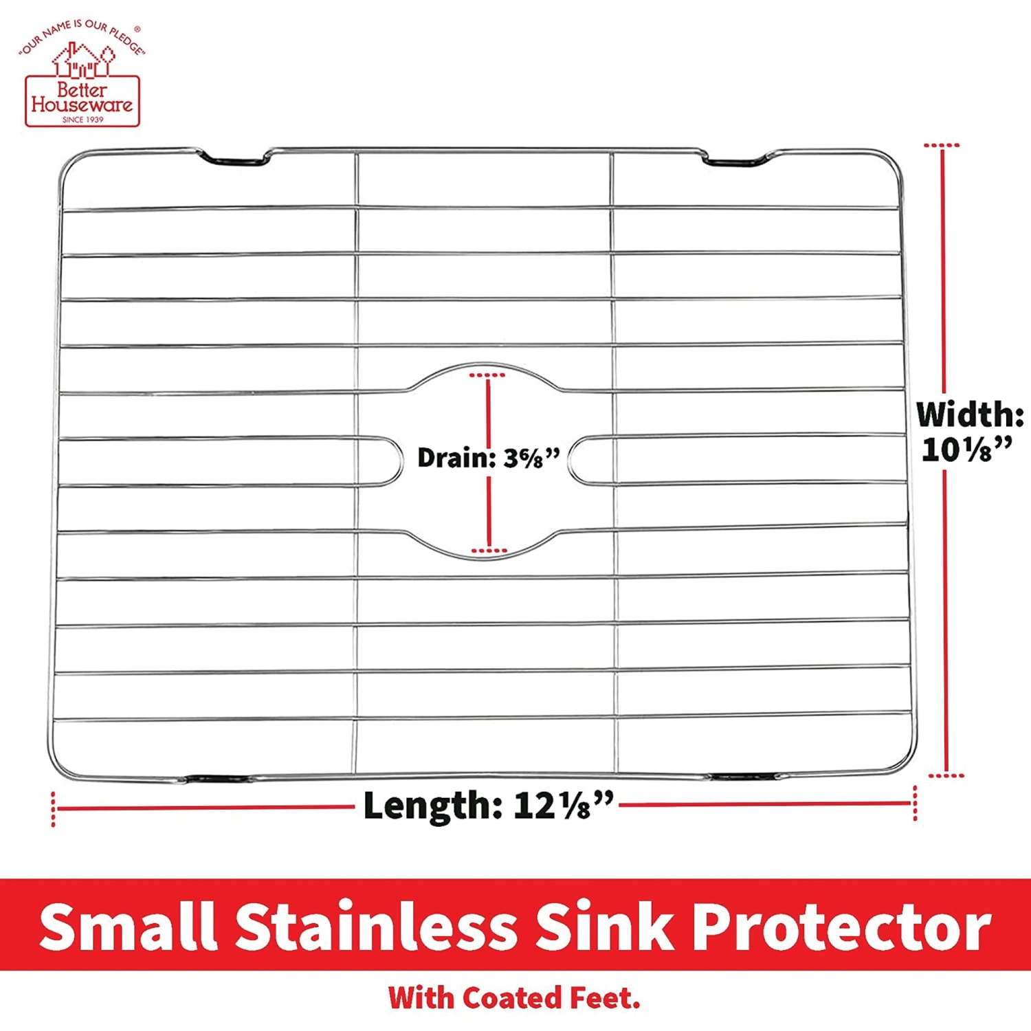 Better Houseware Stainless-Steel Sink Protector, Small, Silver - Image 3