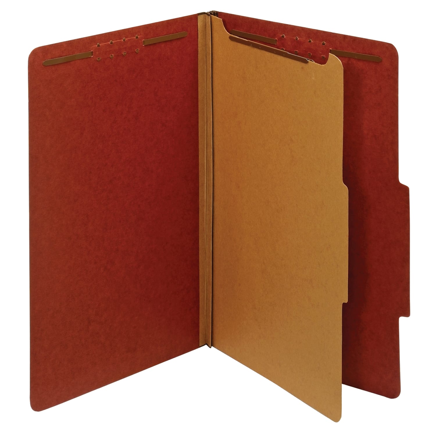 Office Depot Brand Classification Folders, 1 Divider, Legal Size (8-1/2in x 14in), 1-3/4in Expansion, Red, Box Of 10 - Image 3