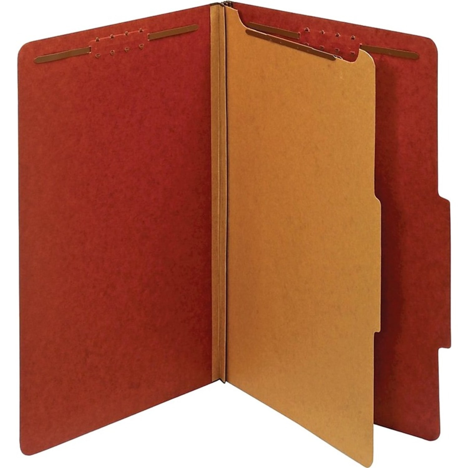 Office Depot Brand Classification Folders, 1 Divider, Legal Size (8-1/2in x 14in), 1-3/4in Expansion, Red, Box Of 10 - Image 4
